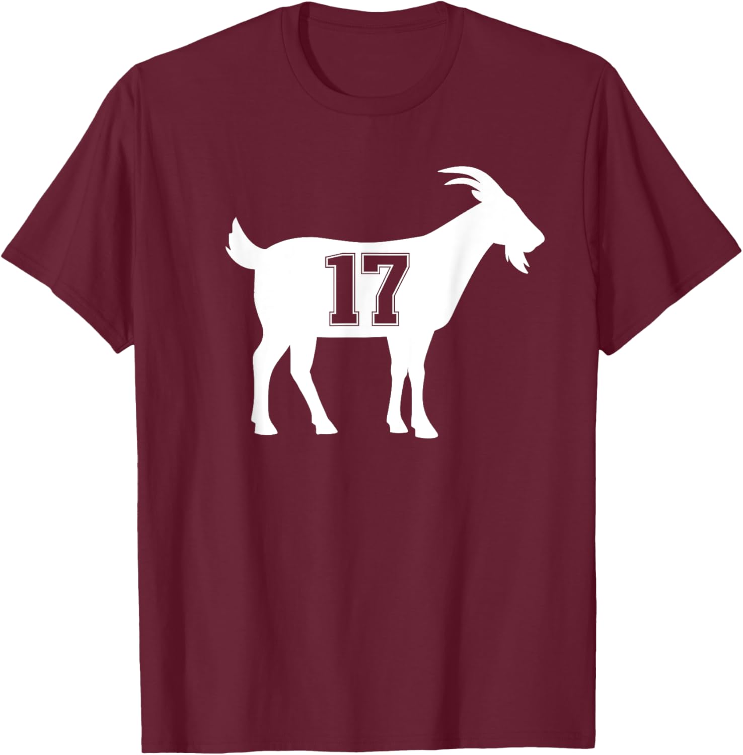 Goat 17 G.O.A.T. Number 17 Goat T-Shirt for Sports Fans and Casual Wear - 7