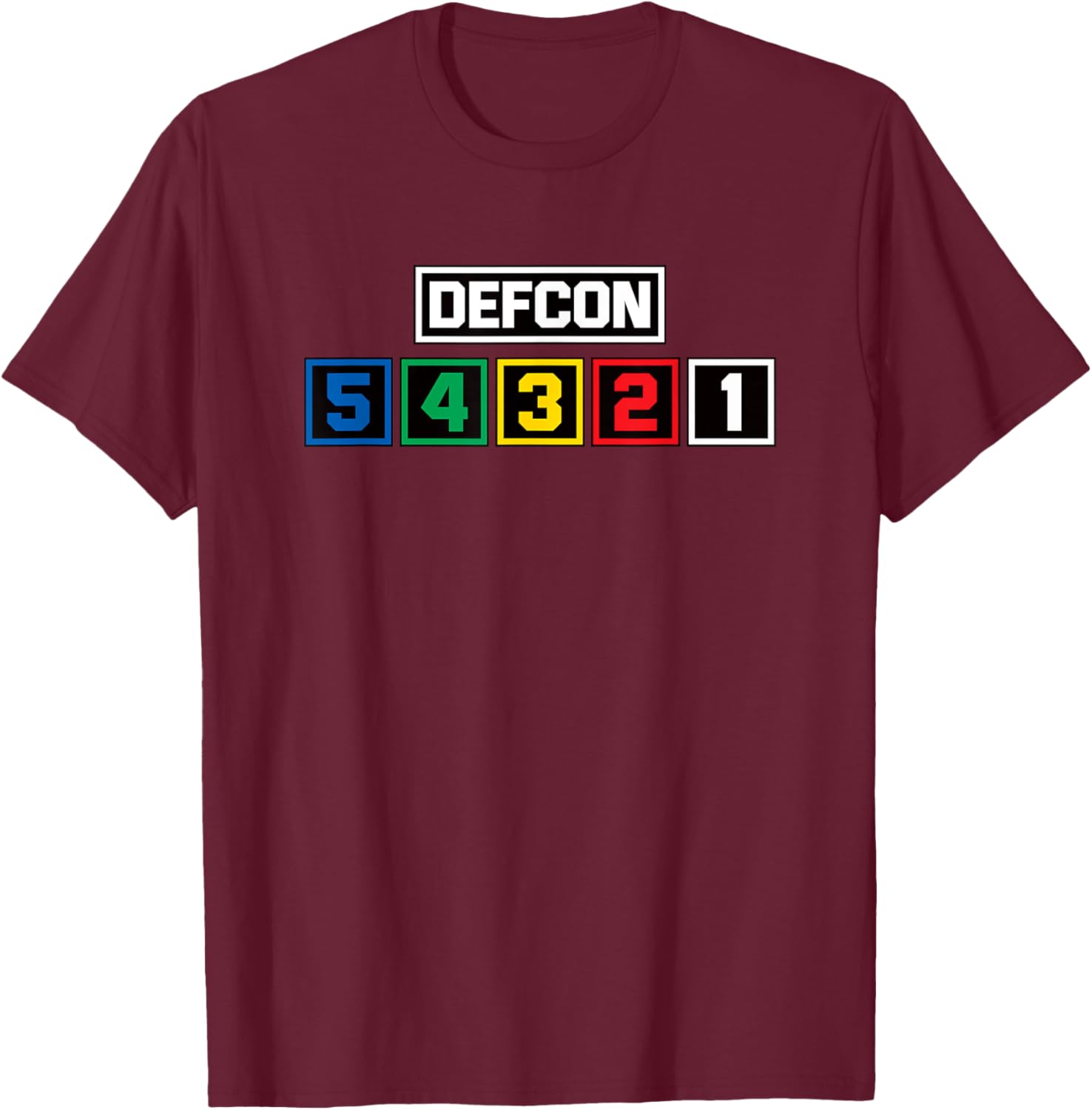 Defcon Alert T-Shirt US Defense Readiness Condition Light Meter Design - 21