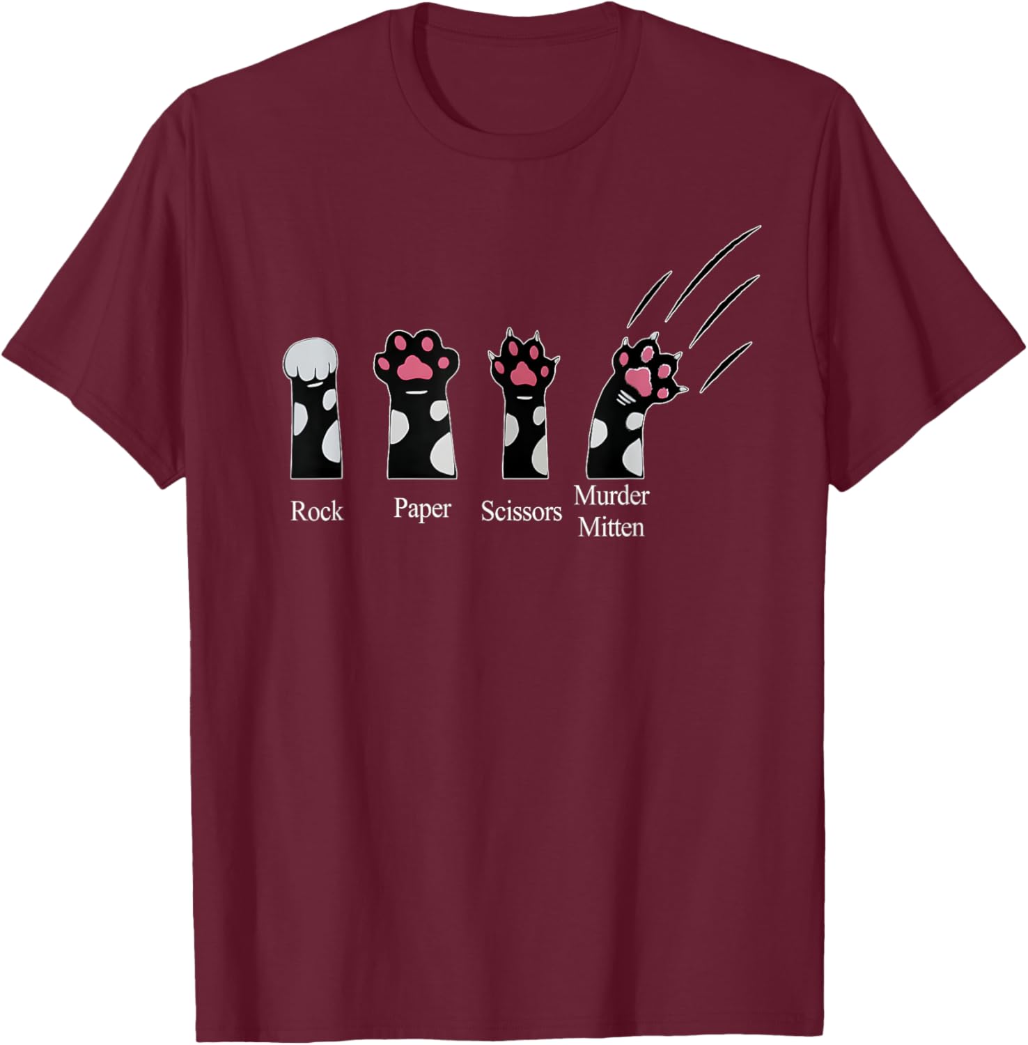 Cute Cats Rock Paper Scissors Murder Mittens Funny T-Shirt for Cat Lovers - 22