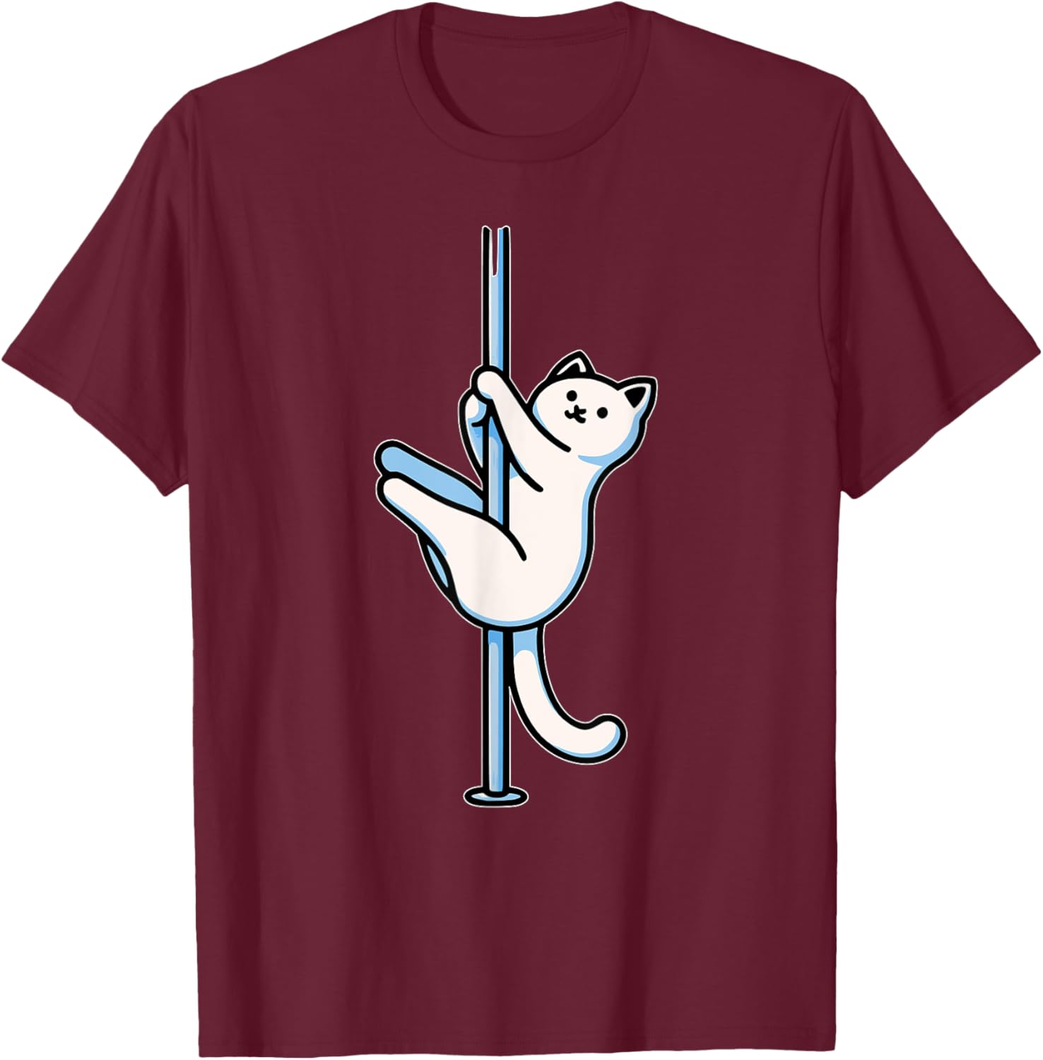 Funny Cat Pole Dancer T-Shirt Adorable Gift for Cat Lovers-Unisex Design - 4