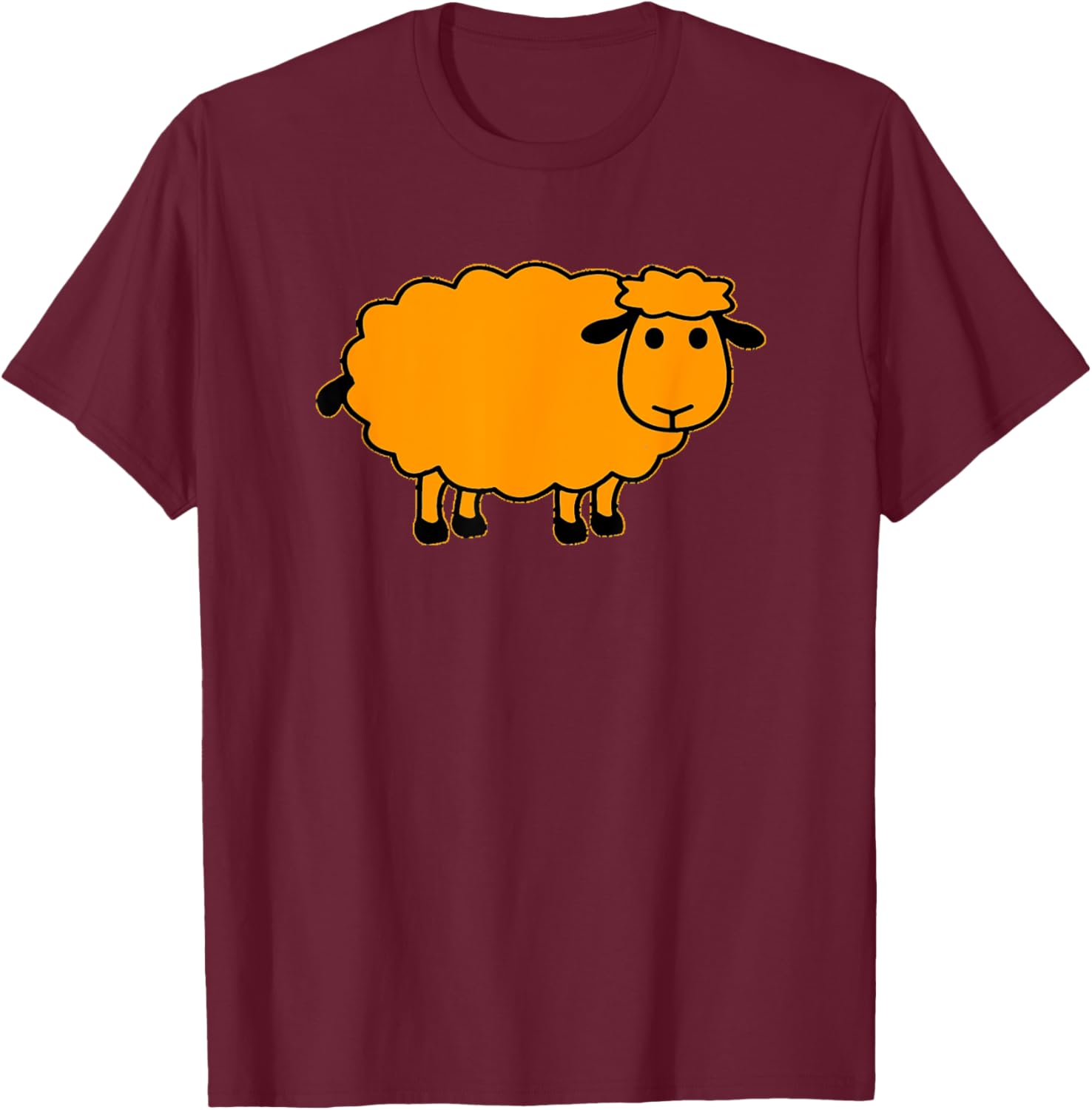 Cute Orange Sheep T-Shirt for Stylish Comfort in Clothing and Accessories - 17