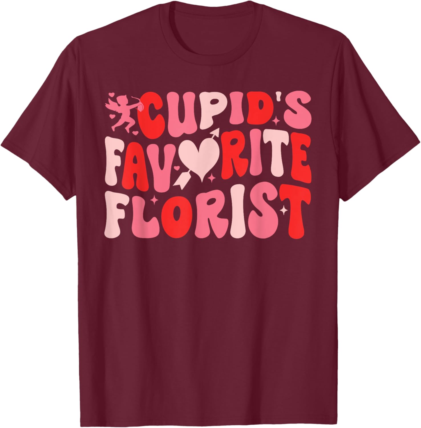 Cupid's Favorite Florist Retro Valentine's Day T-Shirt for Lovebirds - 13