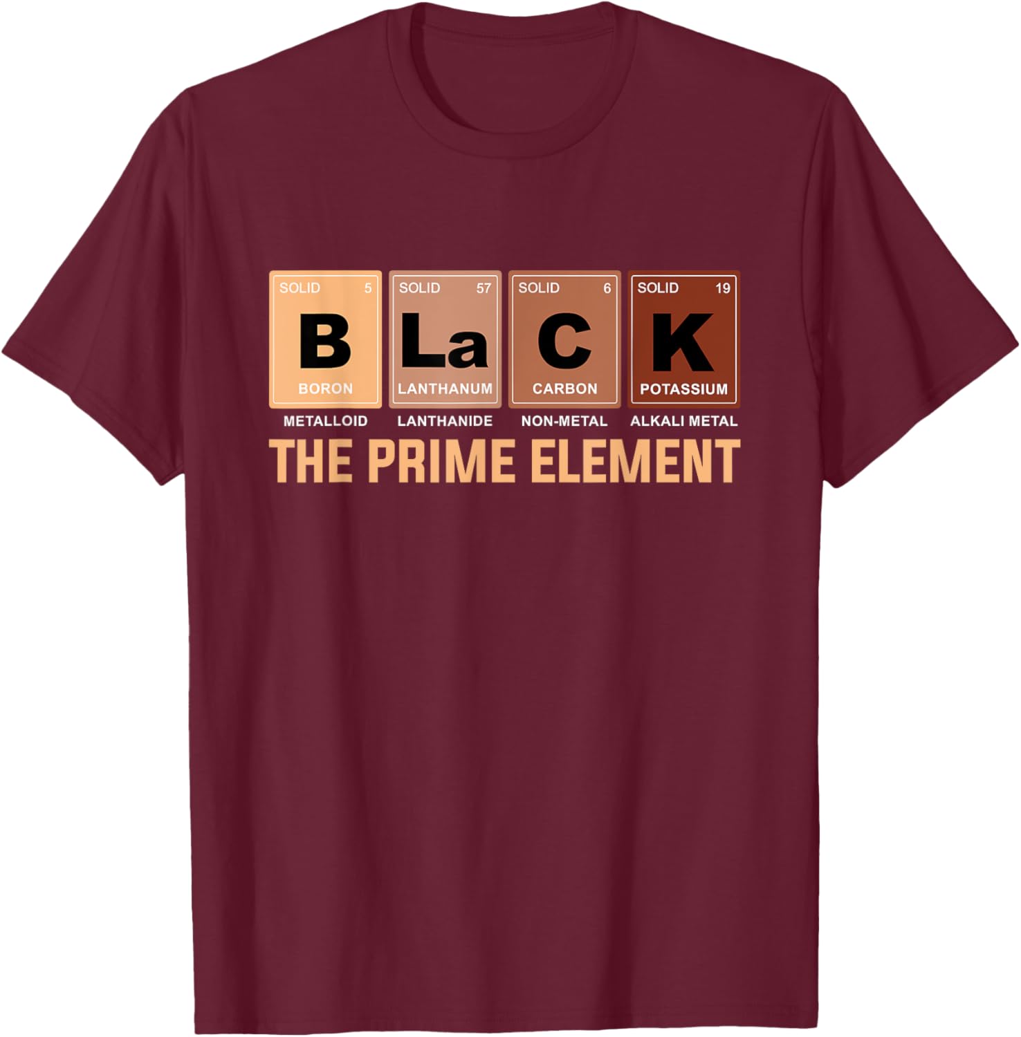 Celebrate Black History Month with the Prime Element Periodic Table T-Shirt - 1