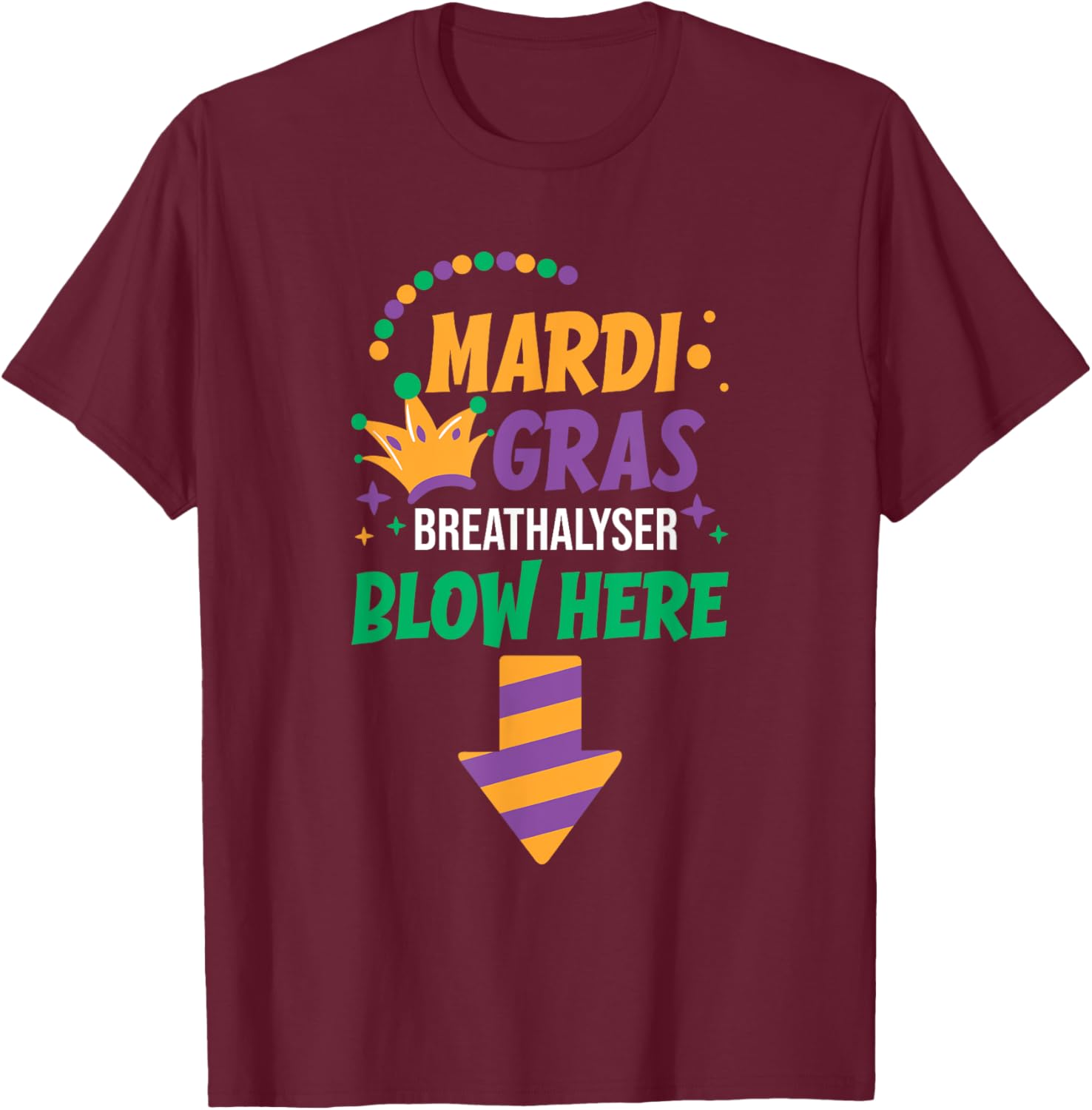 Funny Mardi Gras Breathalyser T-Shirt for Men - Festive Adult Clothing - 7