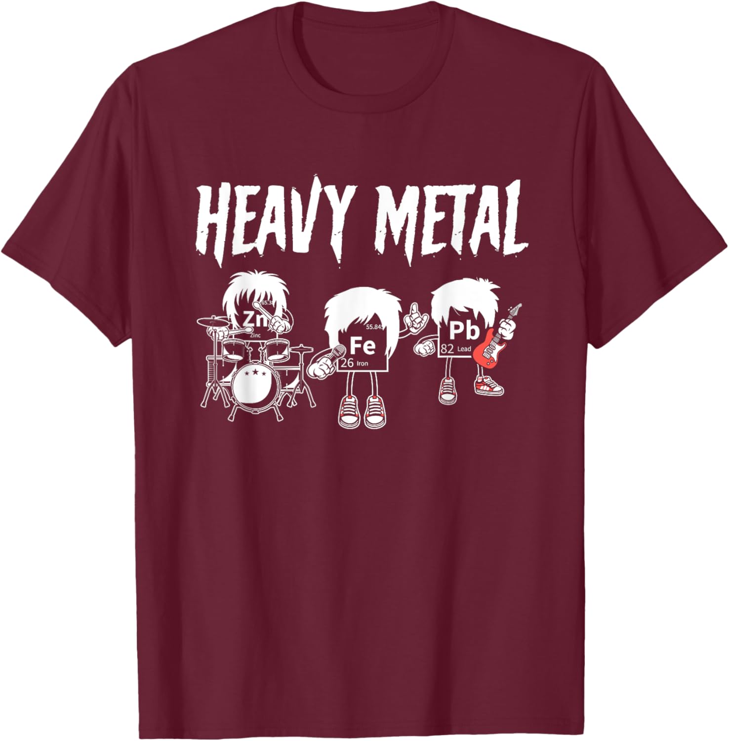 Funny Chemistry T-Shirt with Heavy Metal Music Puns for Science Lovers - 4