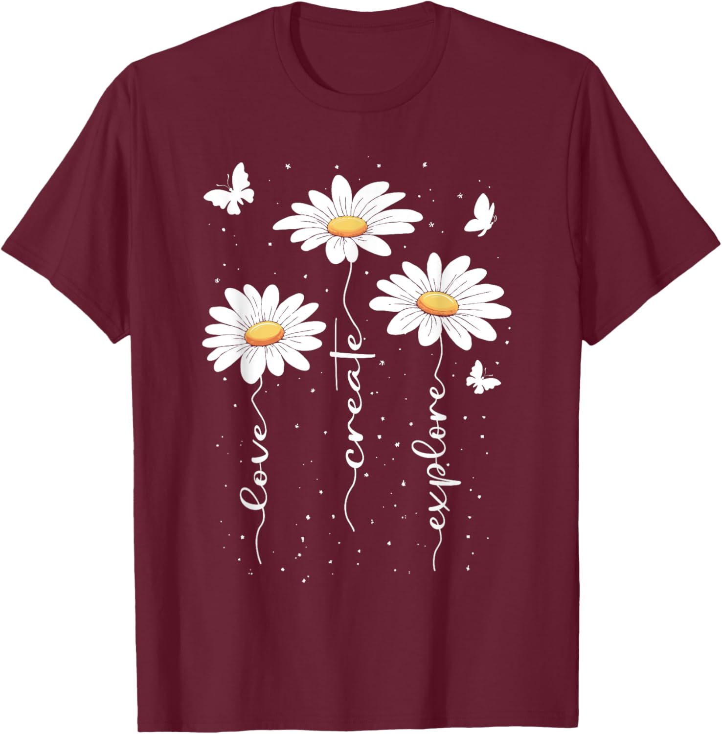 Cute Daisy Floral T-Shirt for Nature Lovers - Inspirational Flower Design - 9