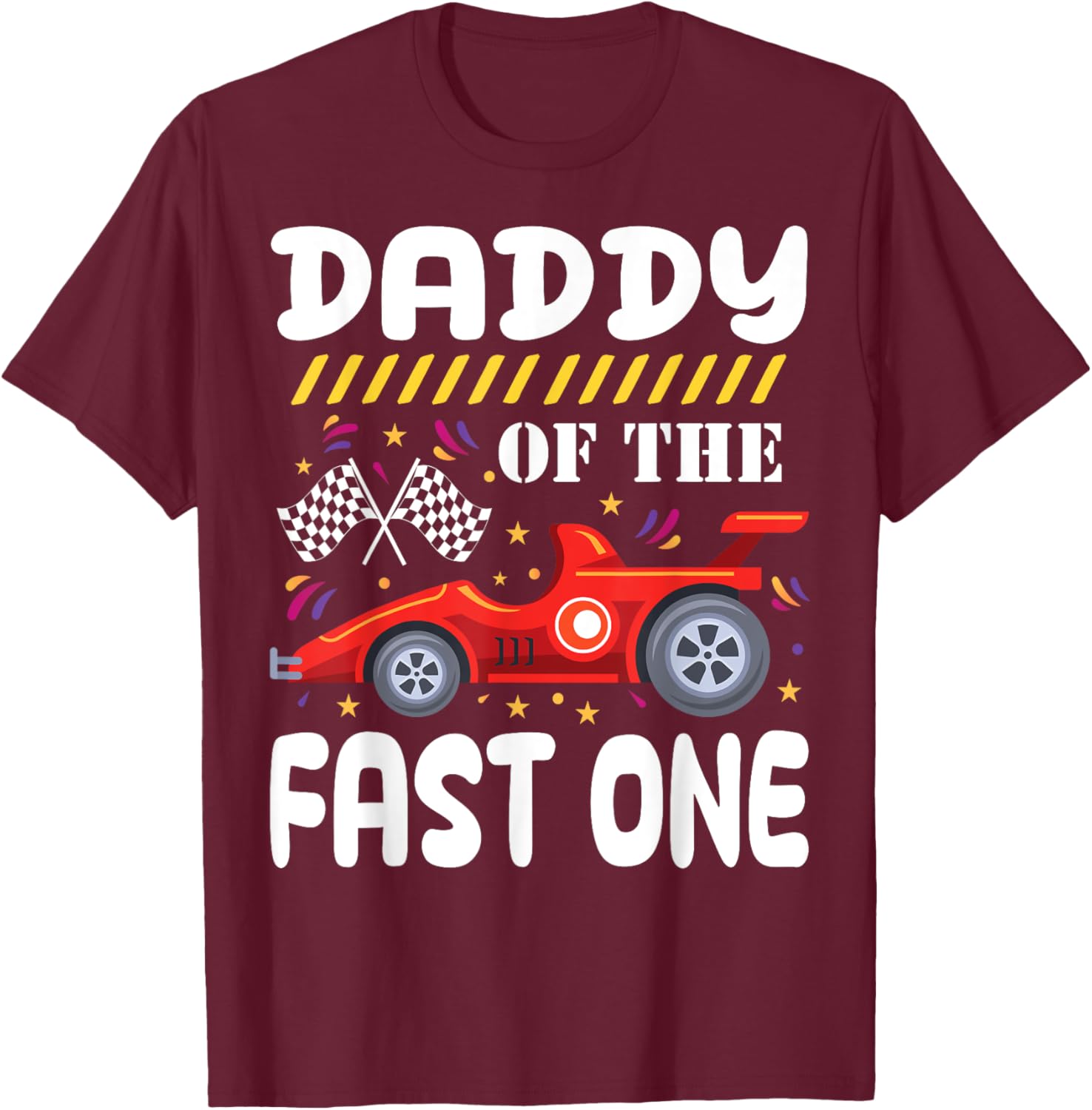 Daddy of the Fast One 1st Birthday Race Car Family Matching T-Shirt - 2