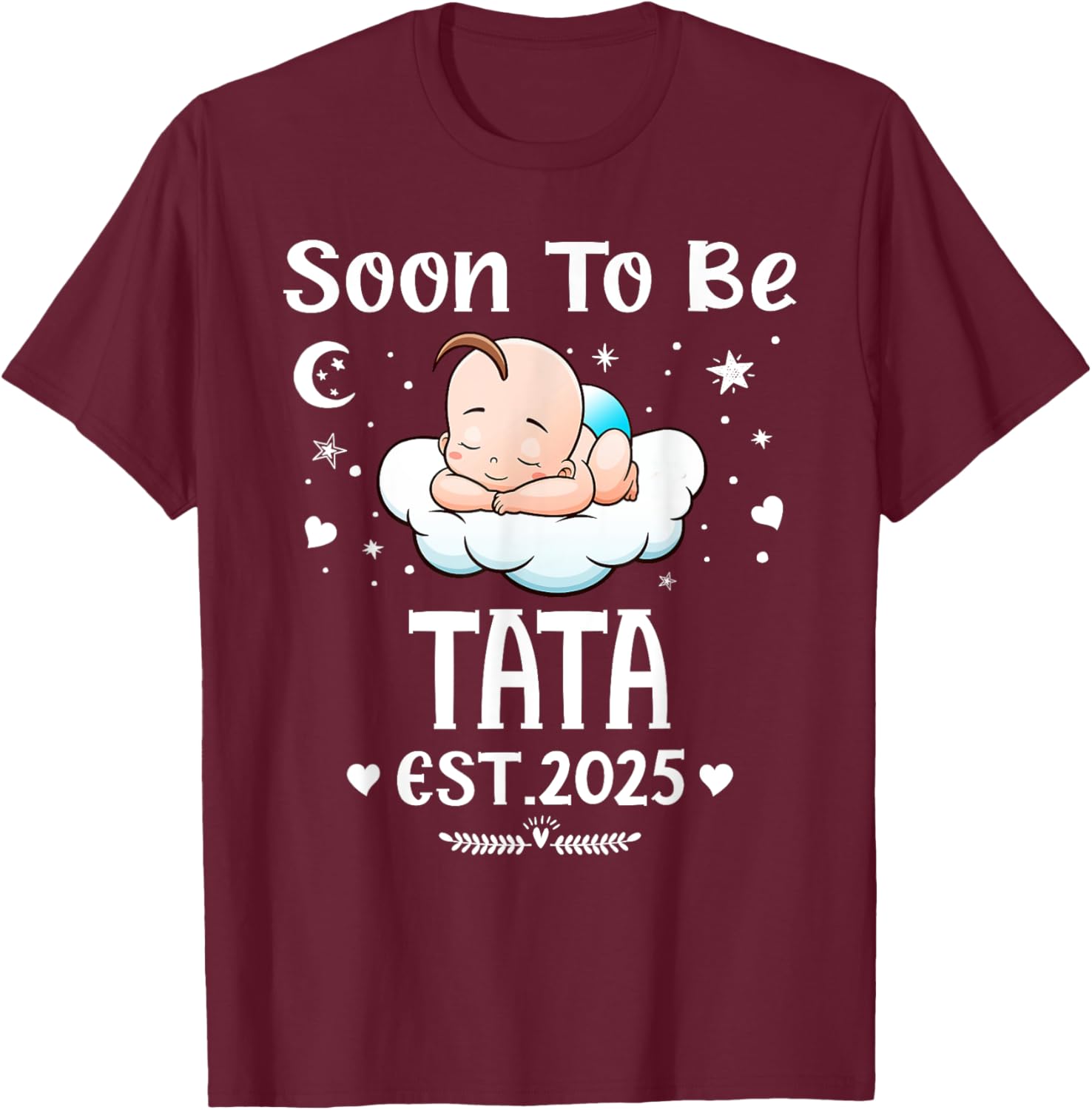 Cute Hearts Father's Day T-Shirt for 2025 by Soon To Be Tata - 3