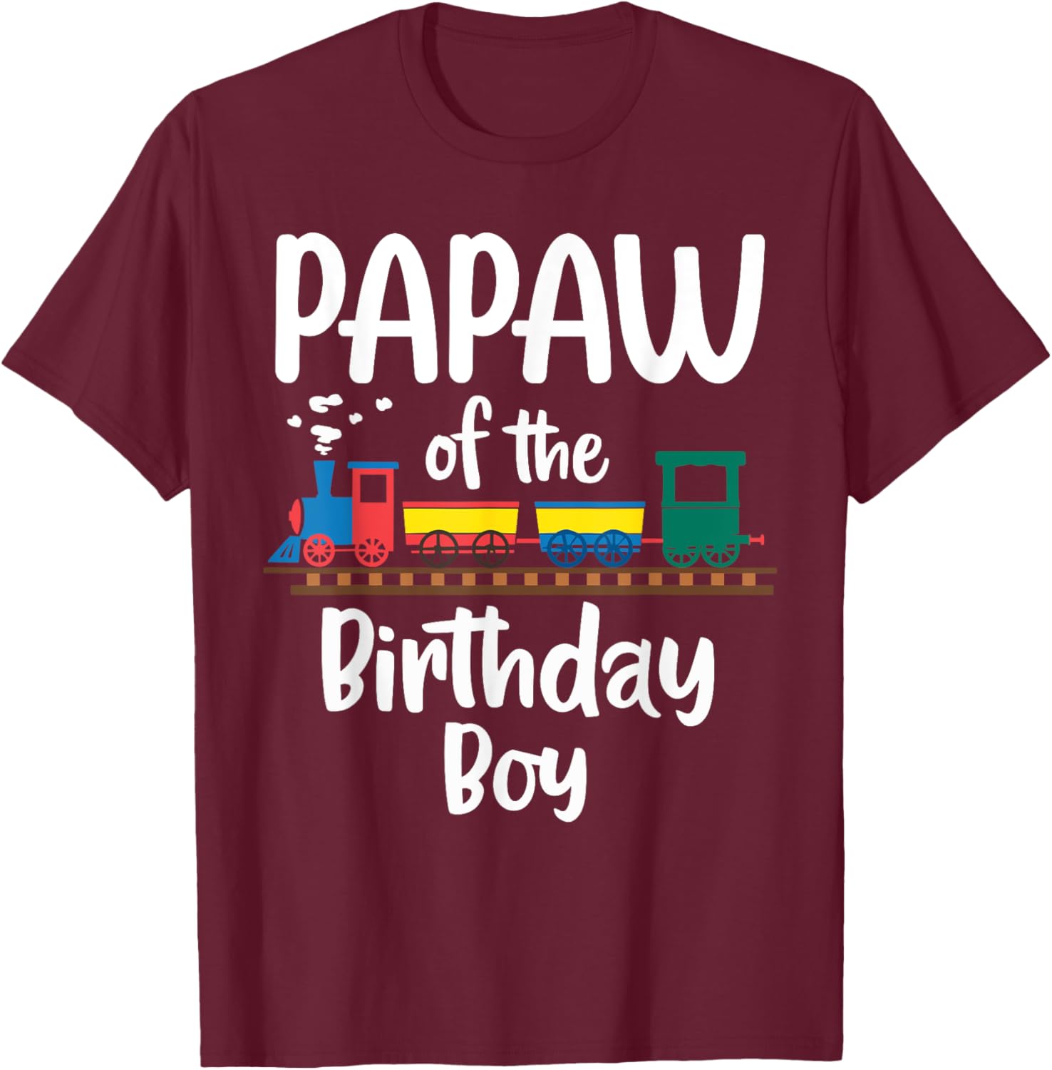 Cute Papaw Birthday Boy Train Toys T-Shirt for Dad's Special Day - 13