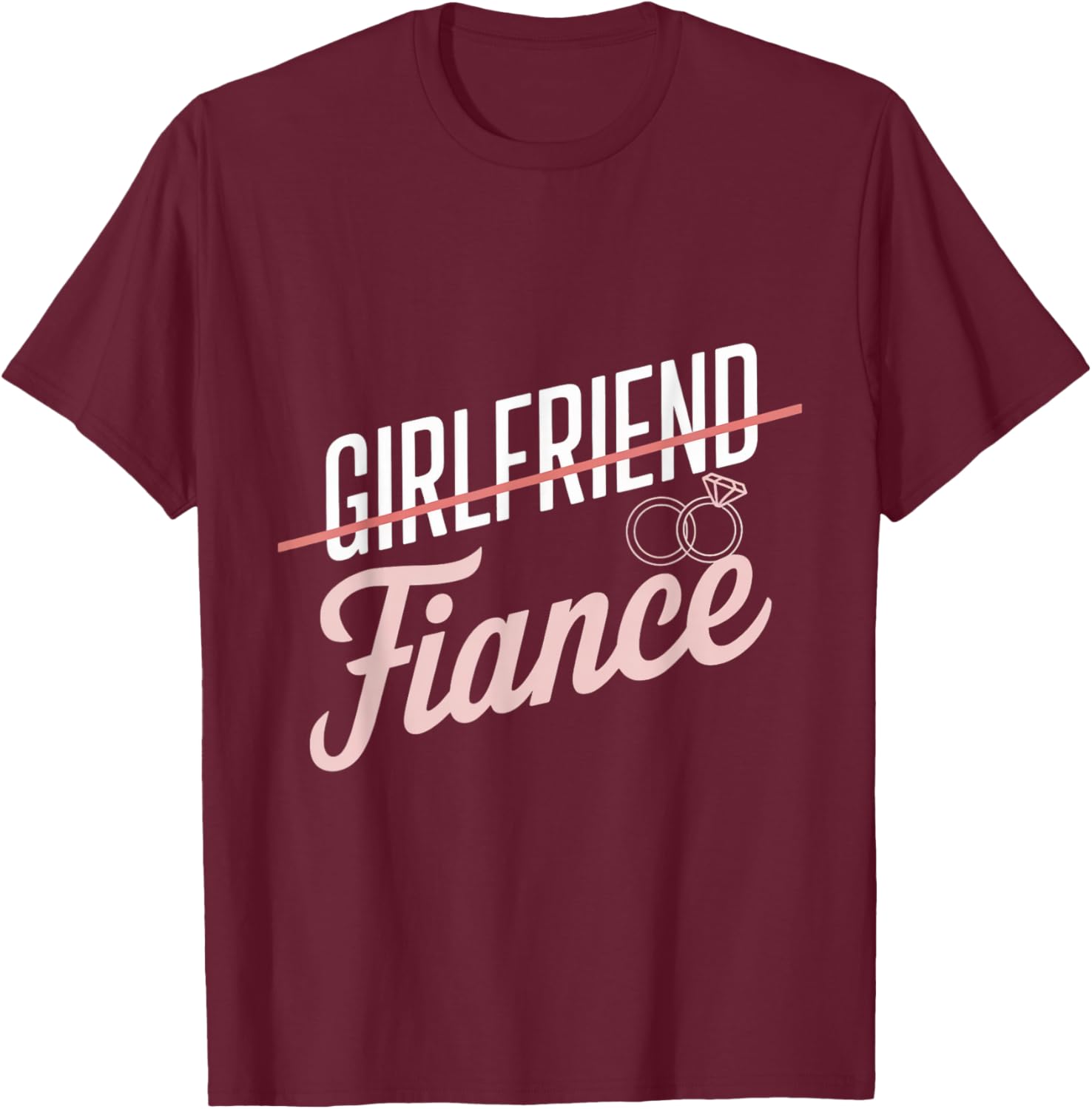 Cute Couples Engagement T-Shirt for Girlfriends Fiancés and Wives - 4