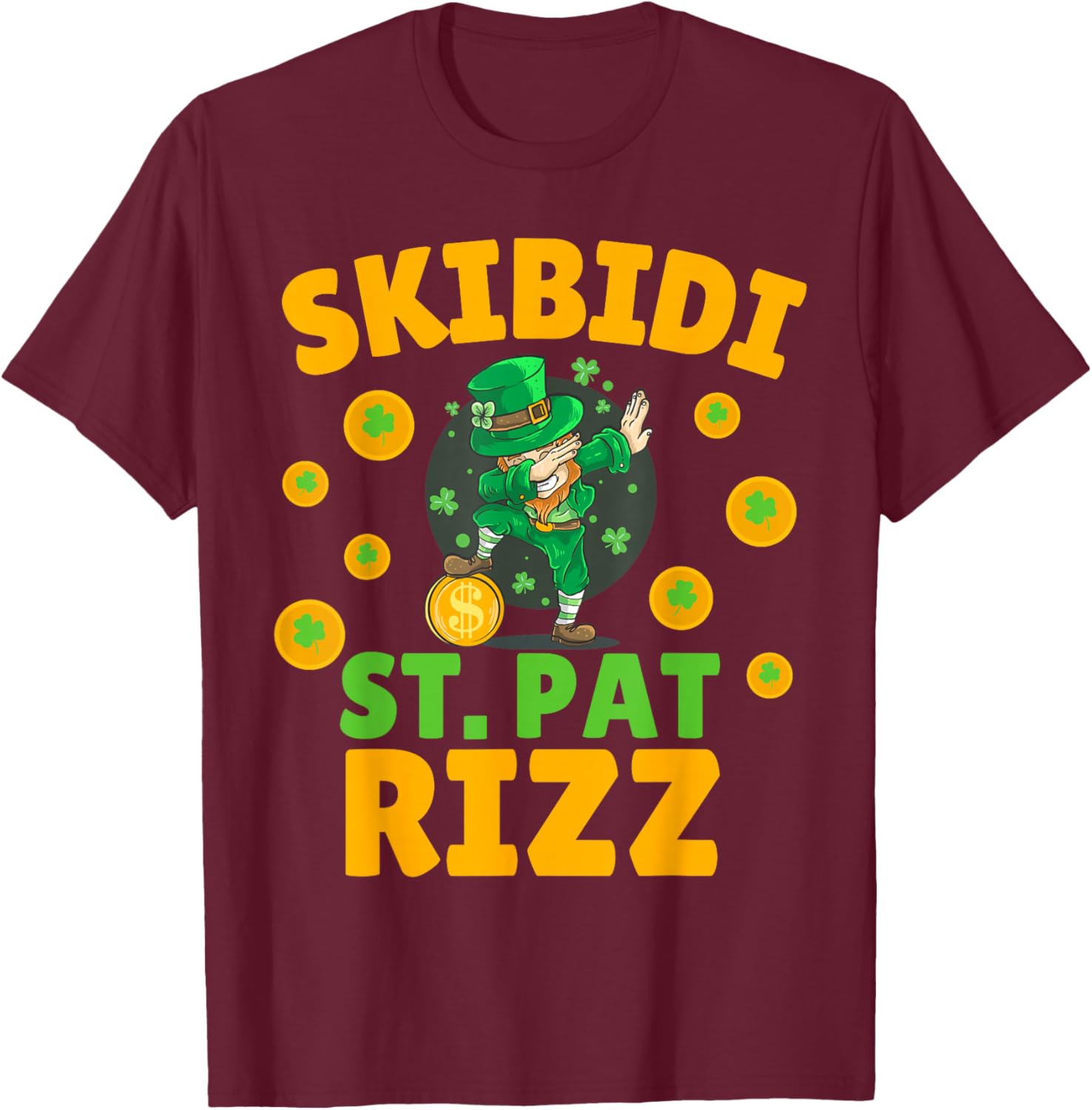 Funny St Patrick's Day Irish Skibidi Rizz T-Shirt for Festive Style - 8