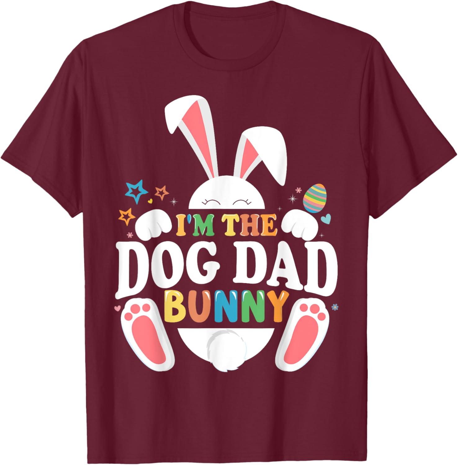 Cute Dog Dad Bunny Easter T-Shirt for Fun Matching Outfits - 11