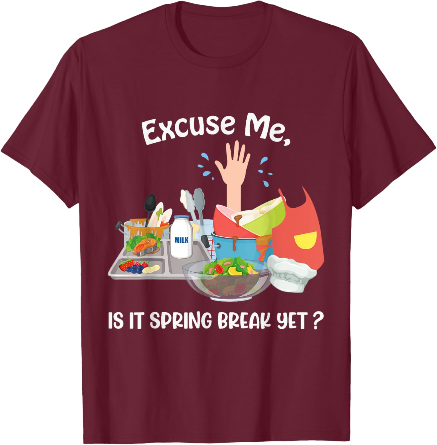 Funny Lunch Lady Life T-Shirt for Spring Break Enthusiasts - 4