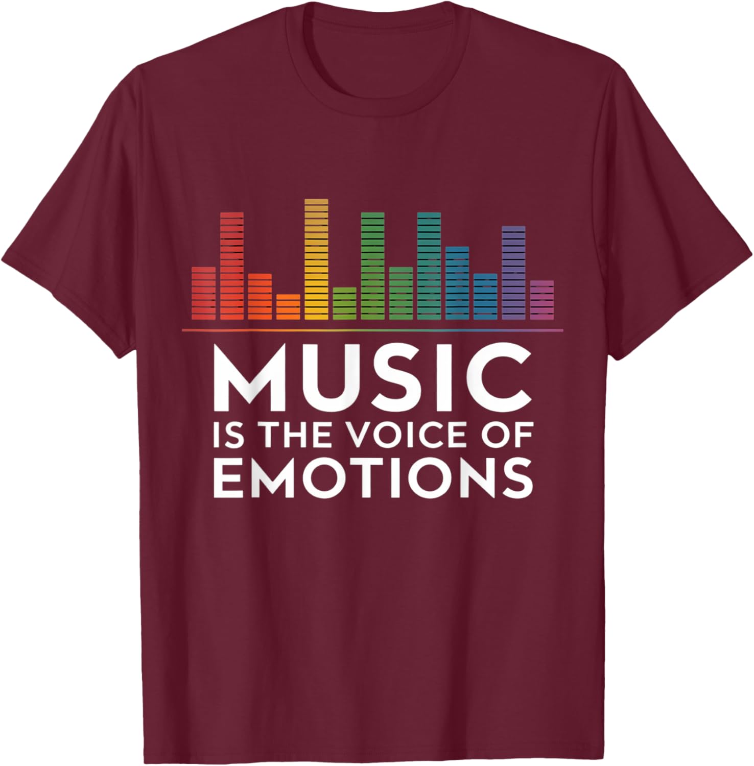 Equalizer DJ Musical Quote T-Shirt Music is the Voice of Emotions - 7