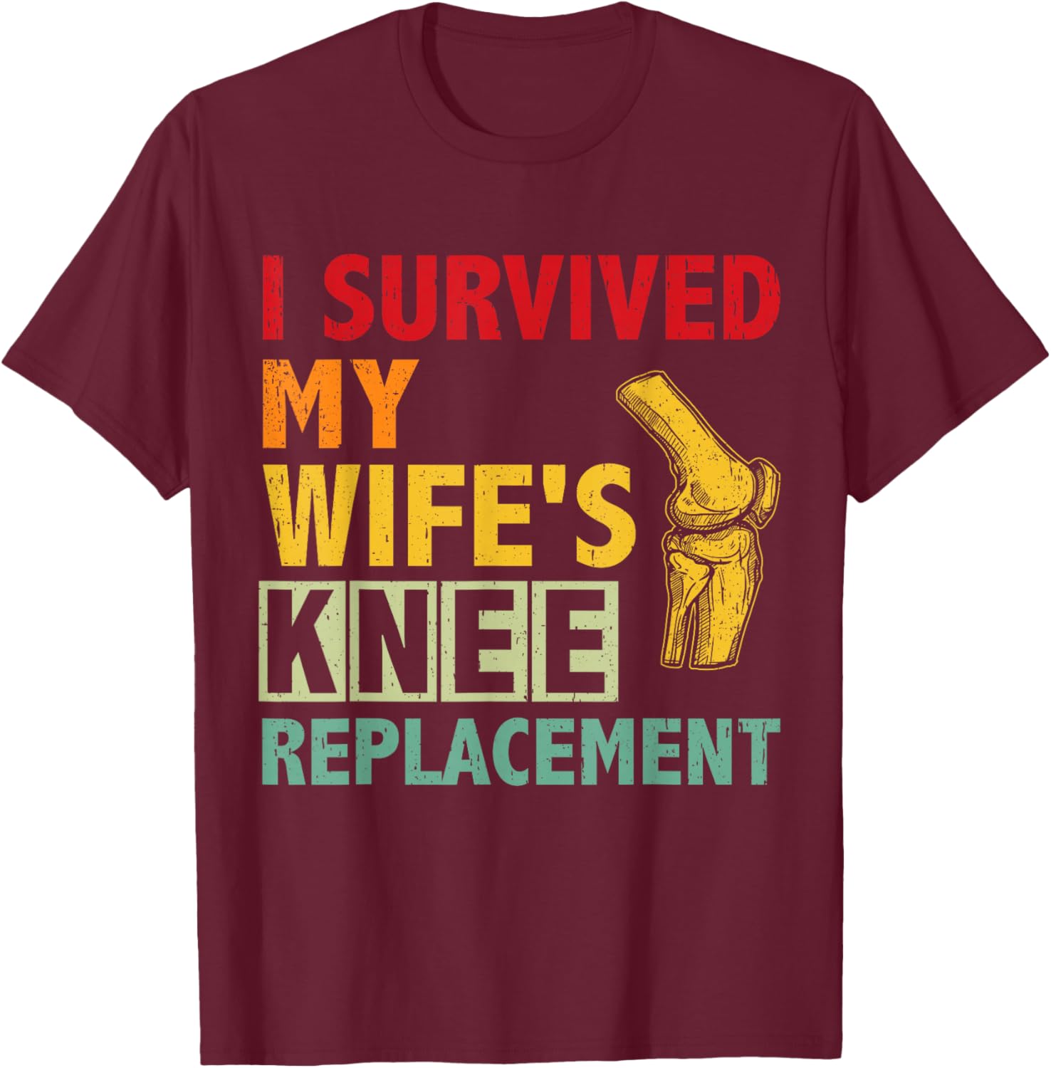 Broken Knee Surgery Recovery T-Shirt for Women - Knee Replacement Care Gear - 4