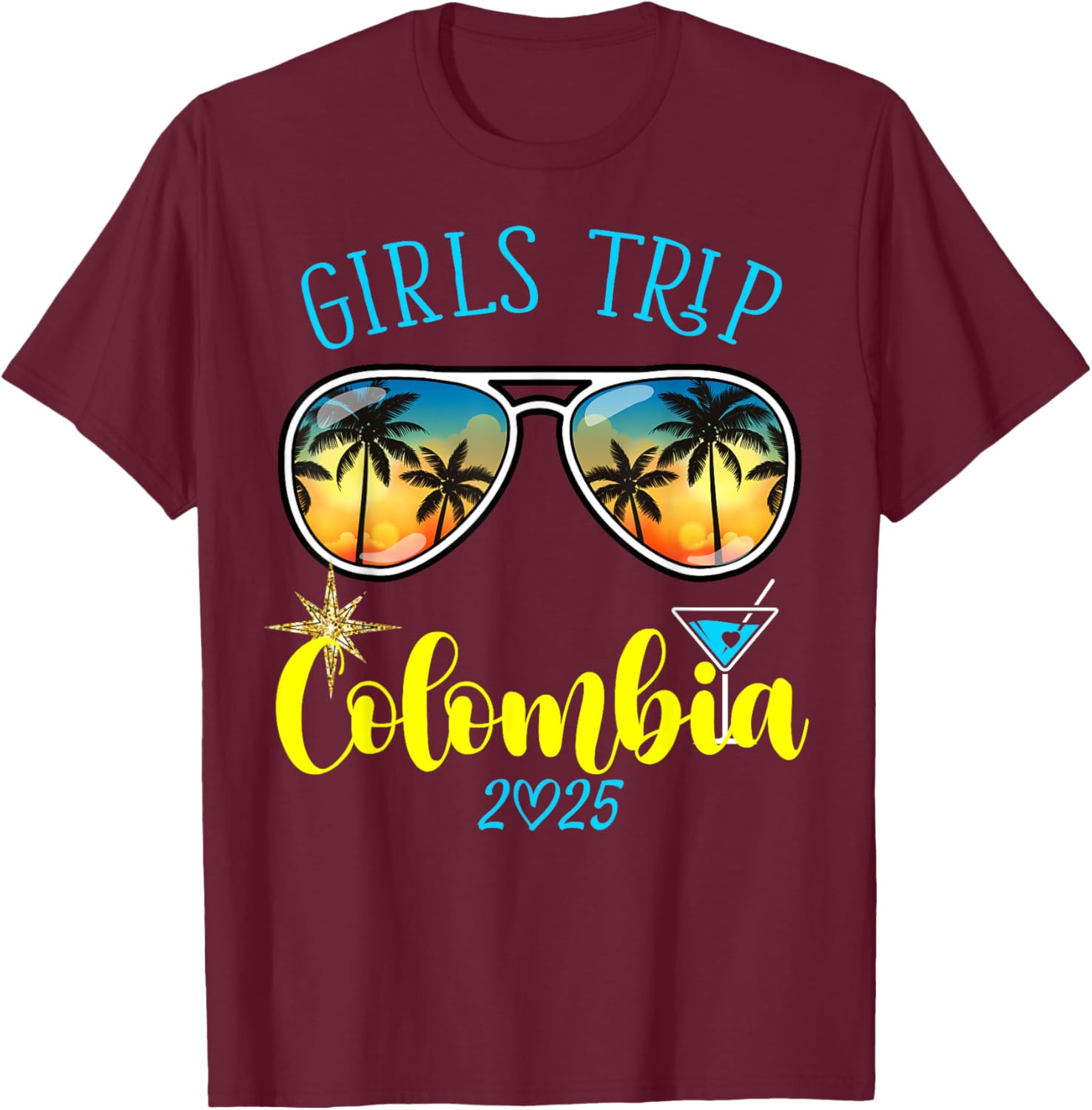 Cute Girls Trip Colombia 2025 T-Shirt for Weekend Birthday Squad - 4