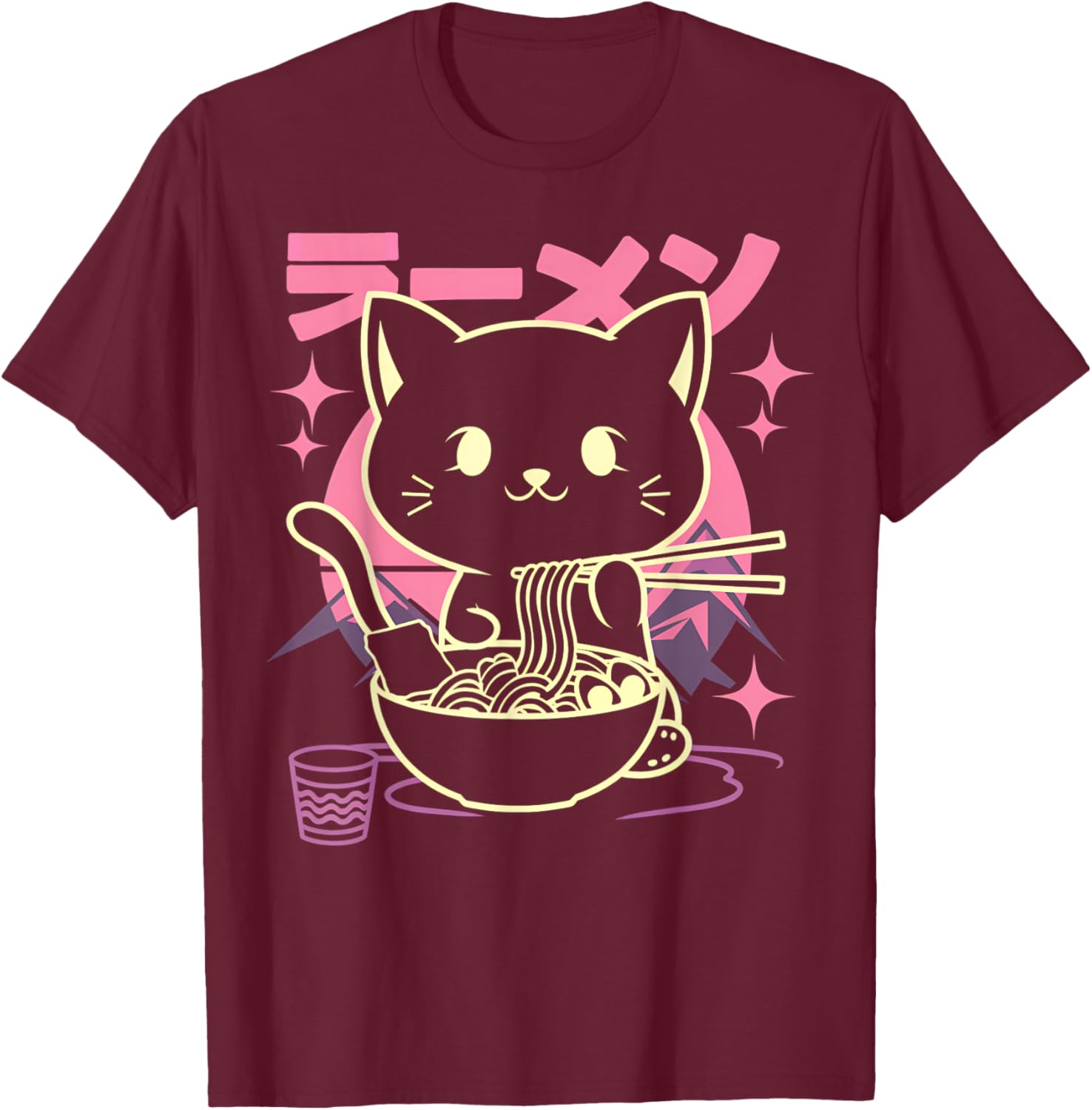 Cute Cat Ramen Kawaii Anime T-Shirt Gift for Men, Women, and Kids - 10