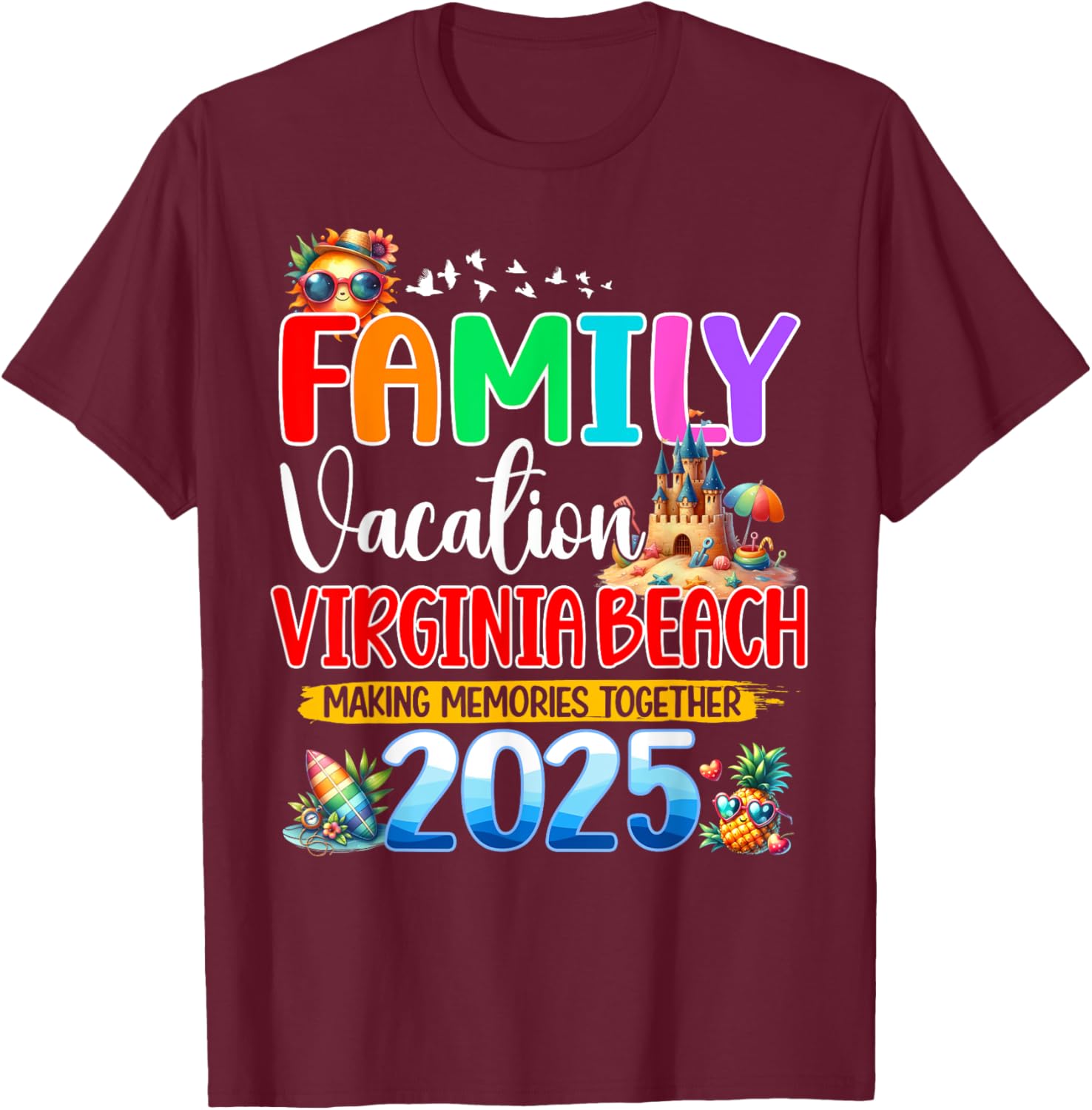 Family Vacation Virginia Beach 2025 Matching Group T-Shirt for All Ages - 13