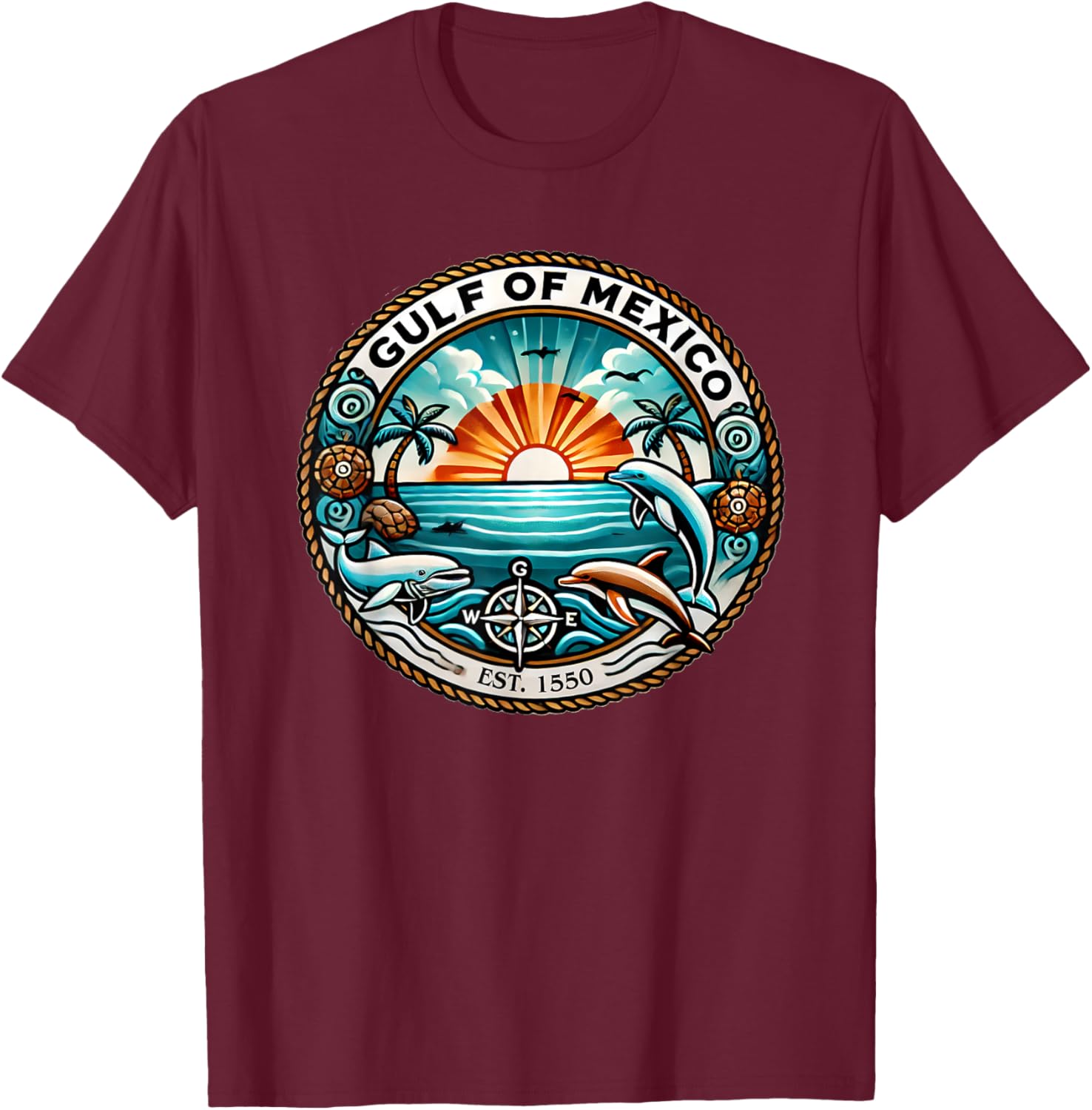 Gulf of Mexico Sunset T-Shirt - Vibrant Caribbean Beach Design - 21