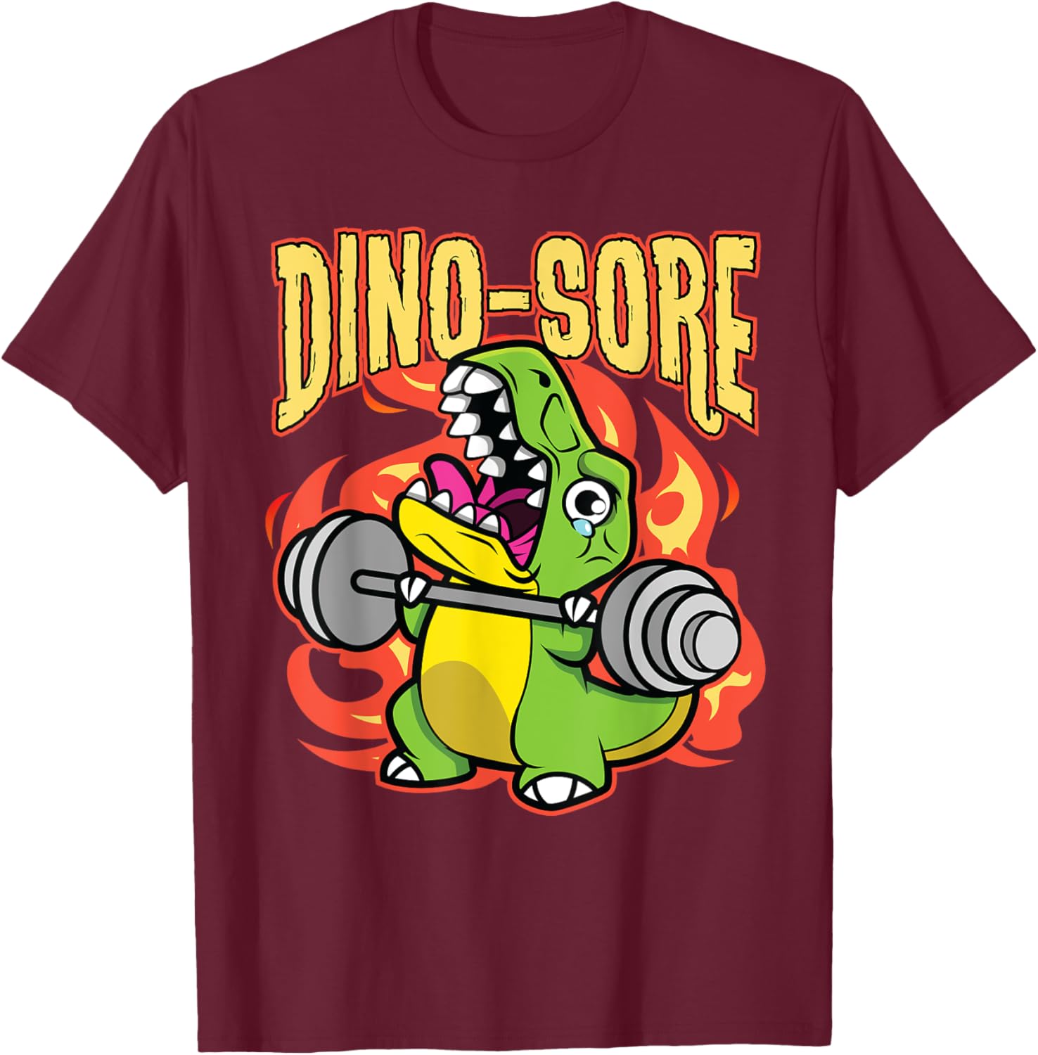 Cute Dinosaur Gym Workout T-Shirt for Fitness Lovers and Lifters - 15