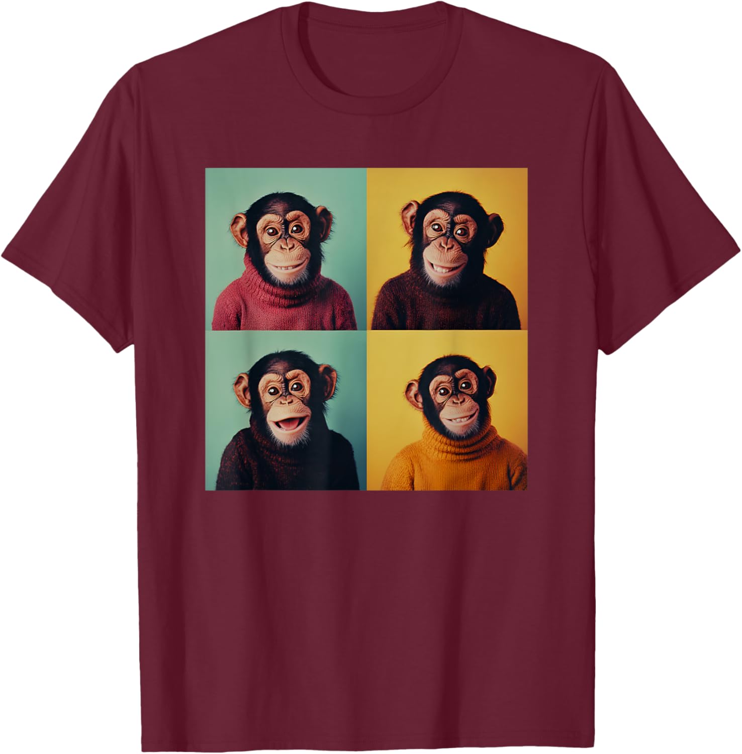 Funny Monkey Chimp T-Shirt for Animal Lovers - Awkward Photoshoot Design - 16