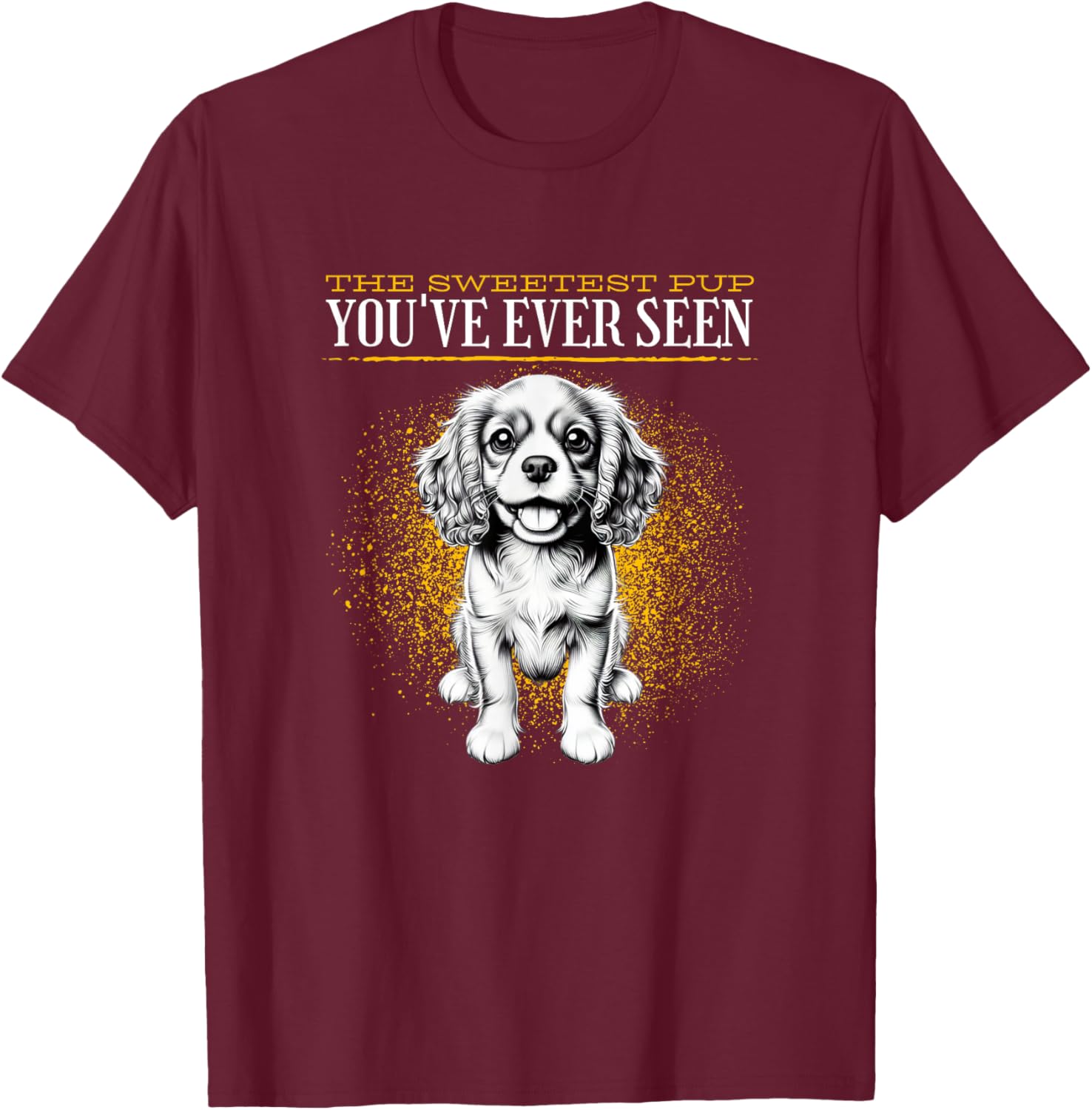 Cute Cavalier King Charles Spaniel Puppy T-Shirt for Dog Lovers - 12