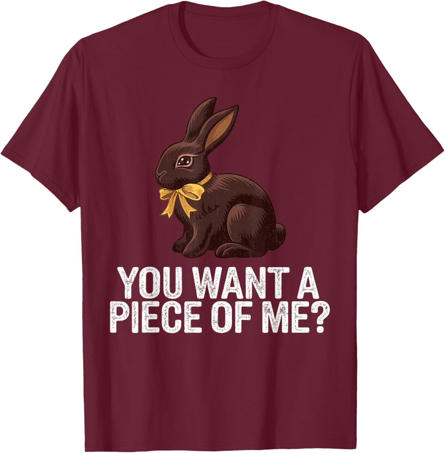 Cute Easter Rabbit Chocolate Bunny Graphic T-Shirt for Fun Holiday Style - 20