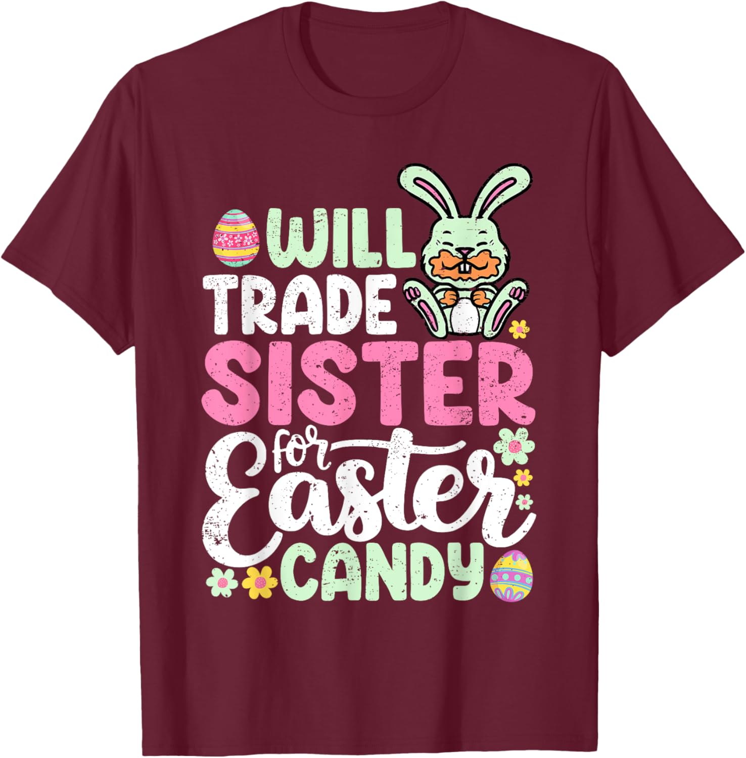 Funny Will Trade Sister For Easter Candy T-Shirt for Toddler Boys - 7