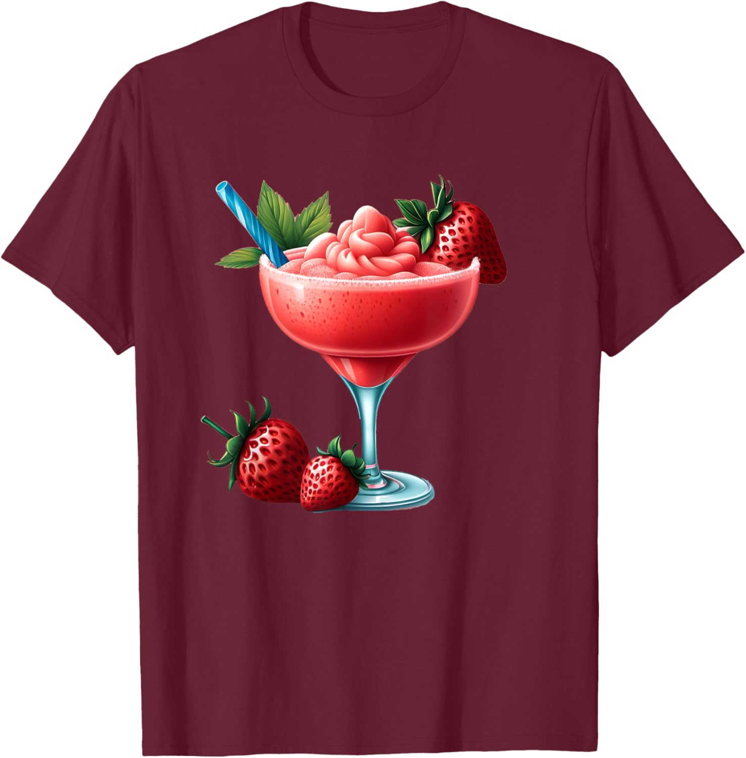 Frozen Strawberry Daiquiri T-Shirt for Fun Summer Vibes and Relaxation - 21