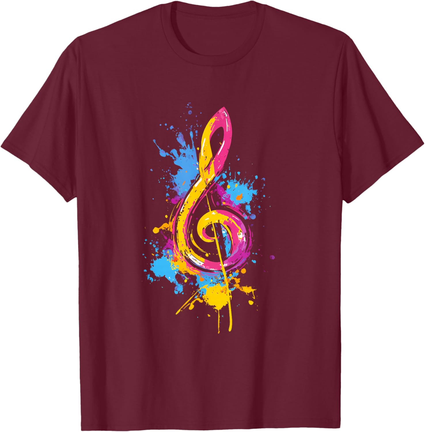 Colorful Treble Clef T-Shirt for Music Lovers - Fun Musical Tee - 23