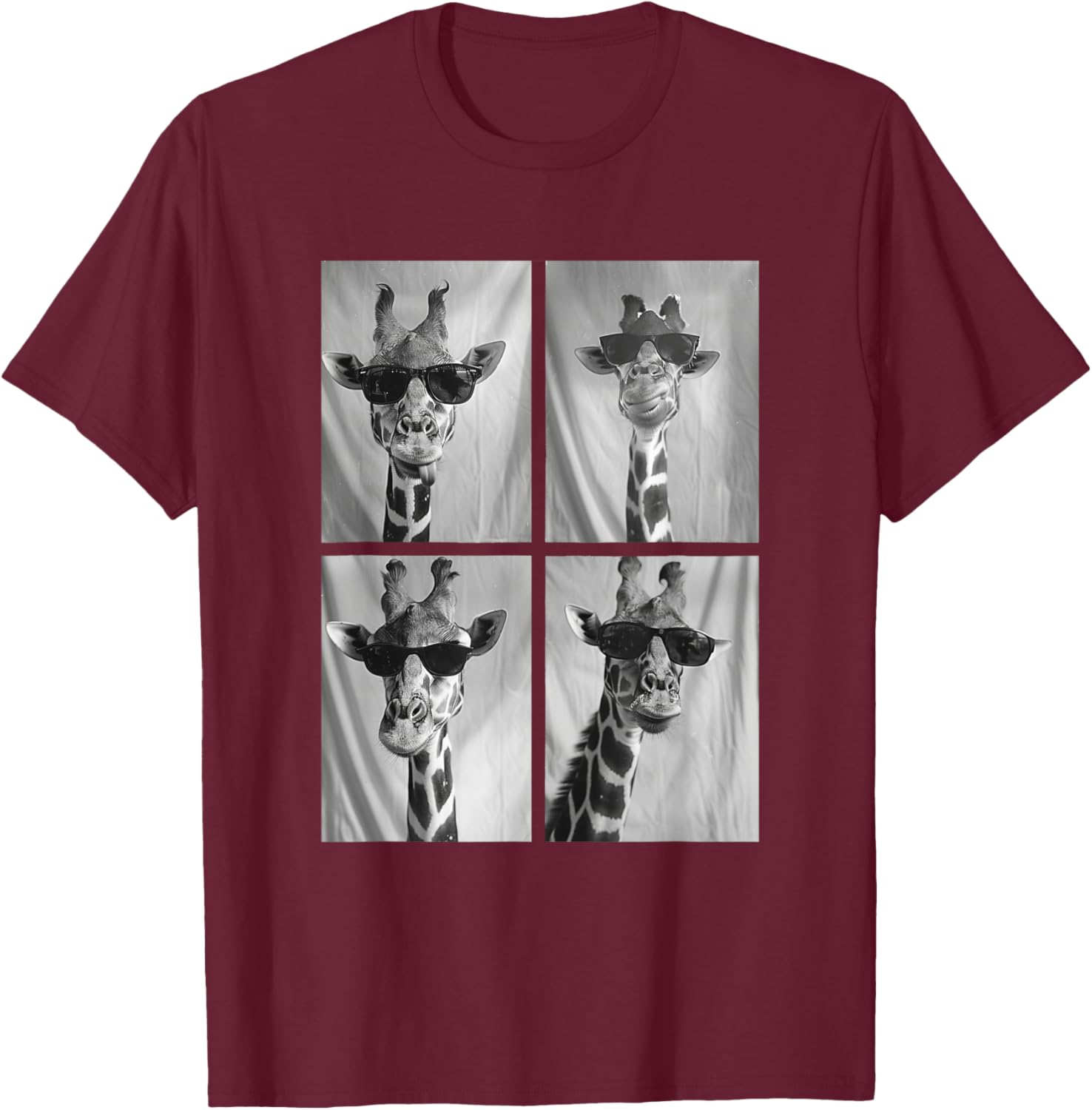 Cute Giraffe in Sunglasses Cool African Hipster T-Shirt for Animal Lovers - 4
