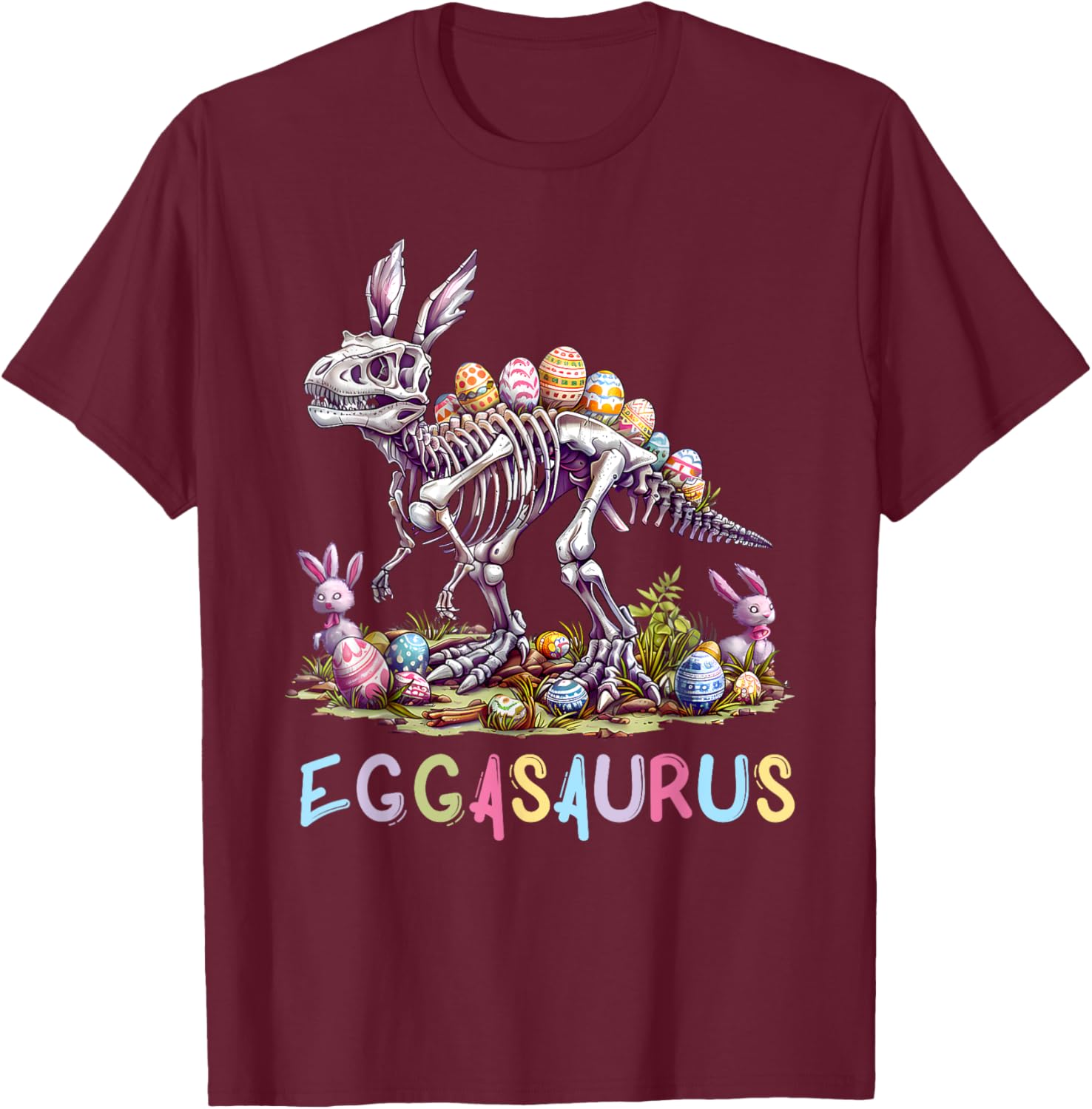 Eggasaurus Dinosaur Toddler T-Shirt for Boys - Fun Easter Stegosaurus Design - 10