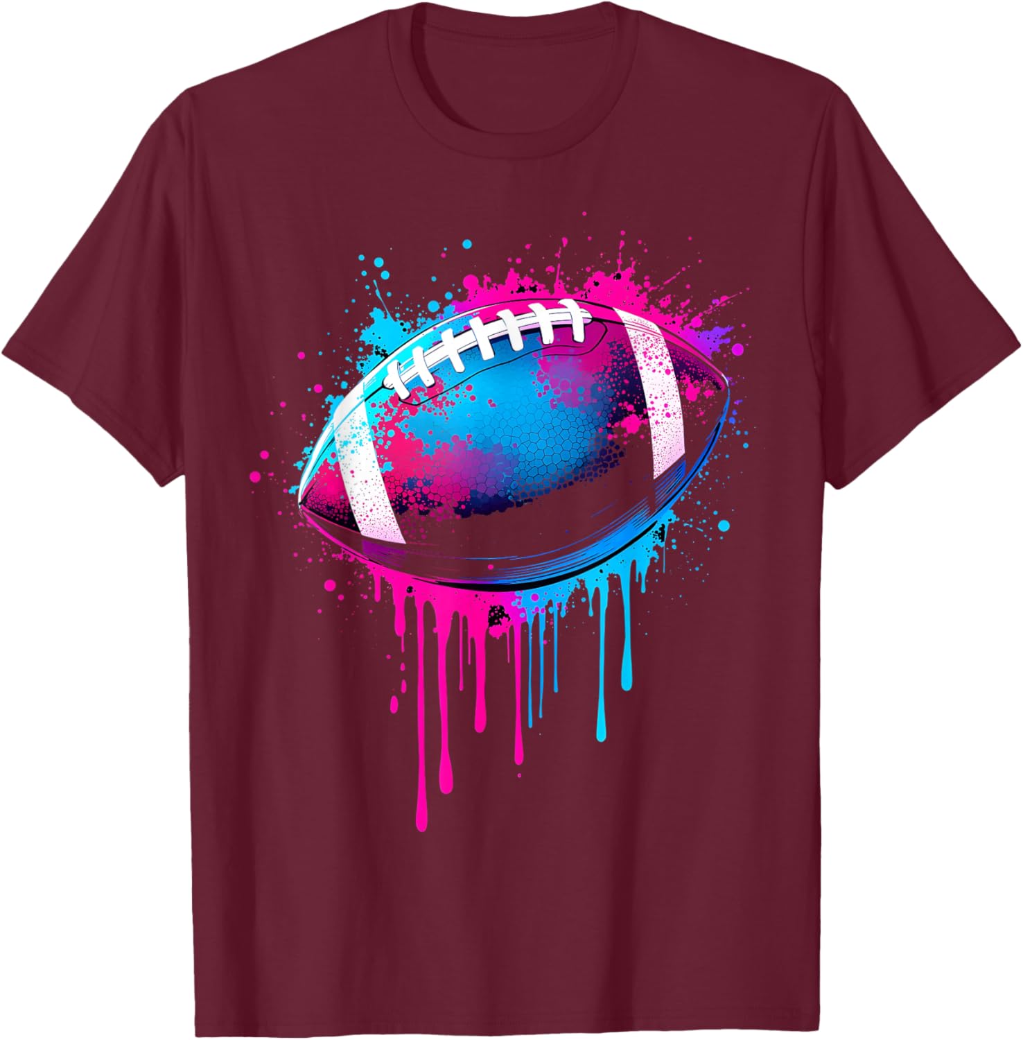 Colorful Tie Dye Football Game Day T-Shirt for Boys - Fun Sports Wear - 6