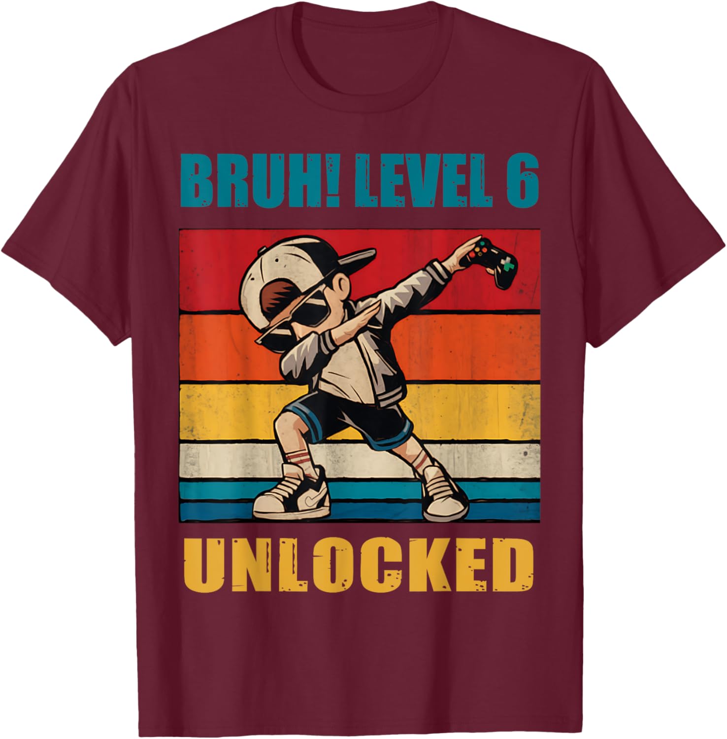 Cool Dabbing Gamer T-Shirt for 6 Year Old Birthday Celebration - 2