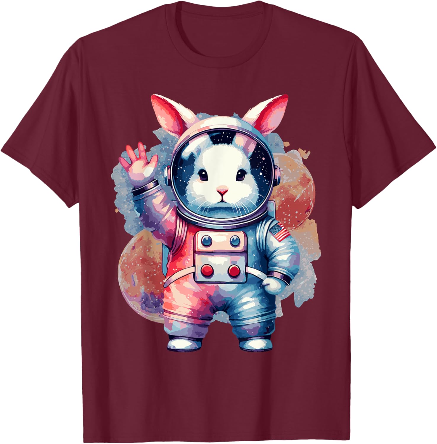 Funny Bunny Rabbit Astronaut Costume Easter T-Shirt for Kids - 27
