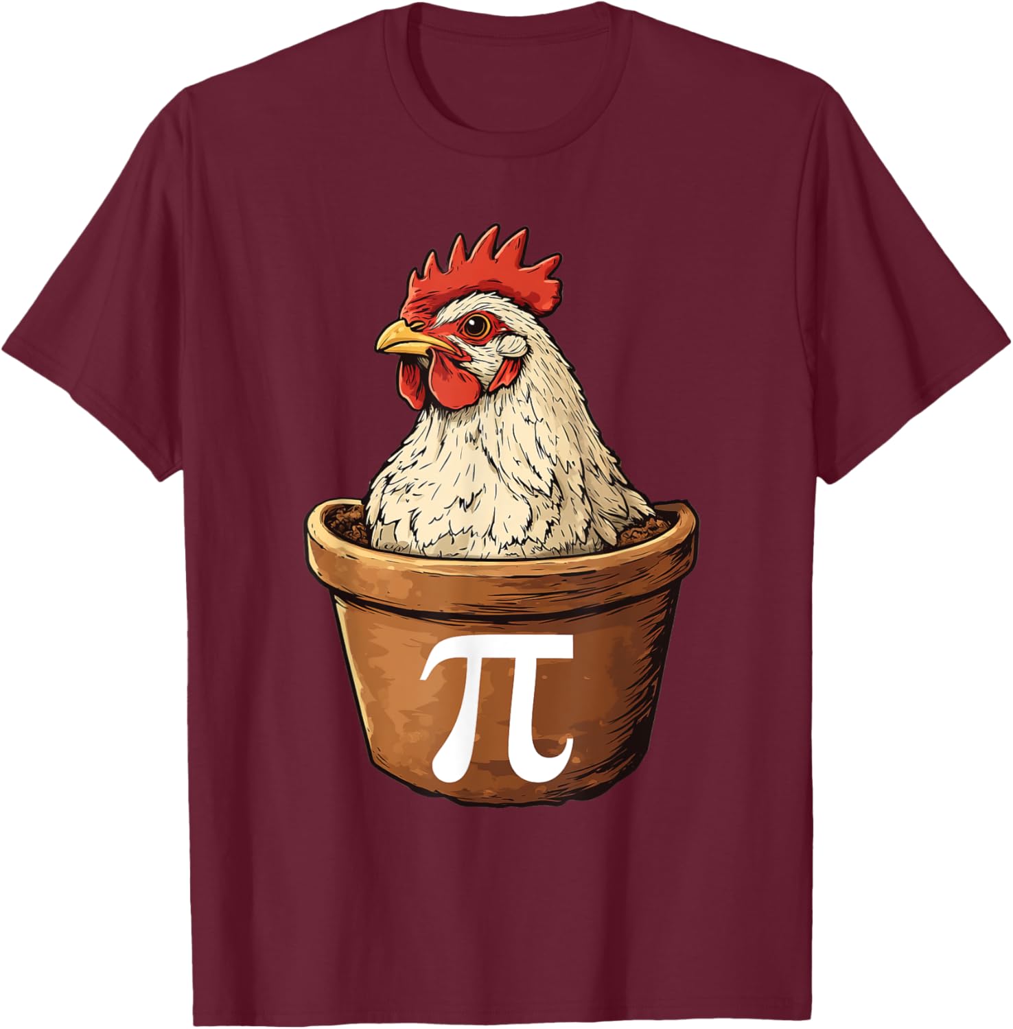 Funny Chicken Pot Pi Math T-Shirt for Math Lovers and Foodies - 17