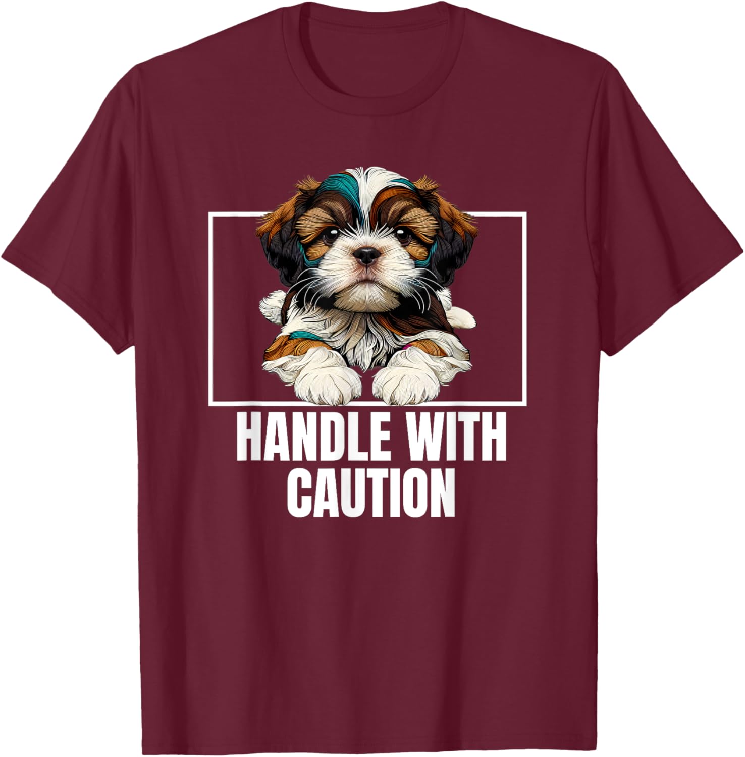 Cute Shih Tzu Handle With Care T-Shirt for Dog Lovers and Owners - 13