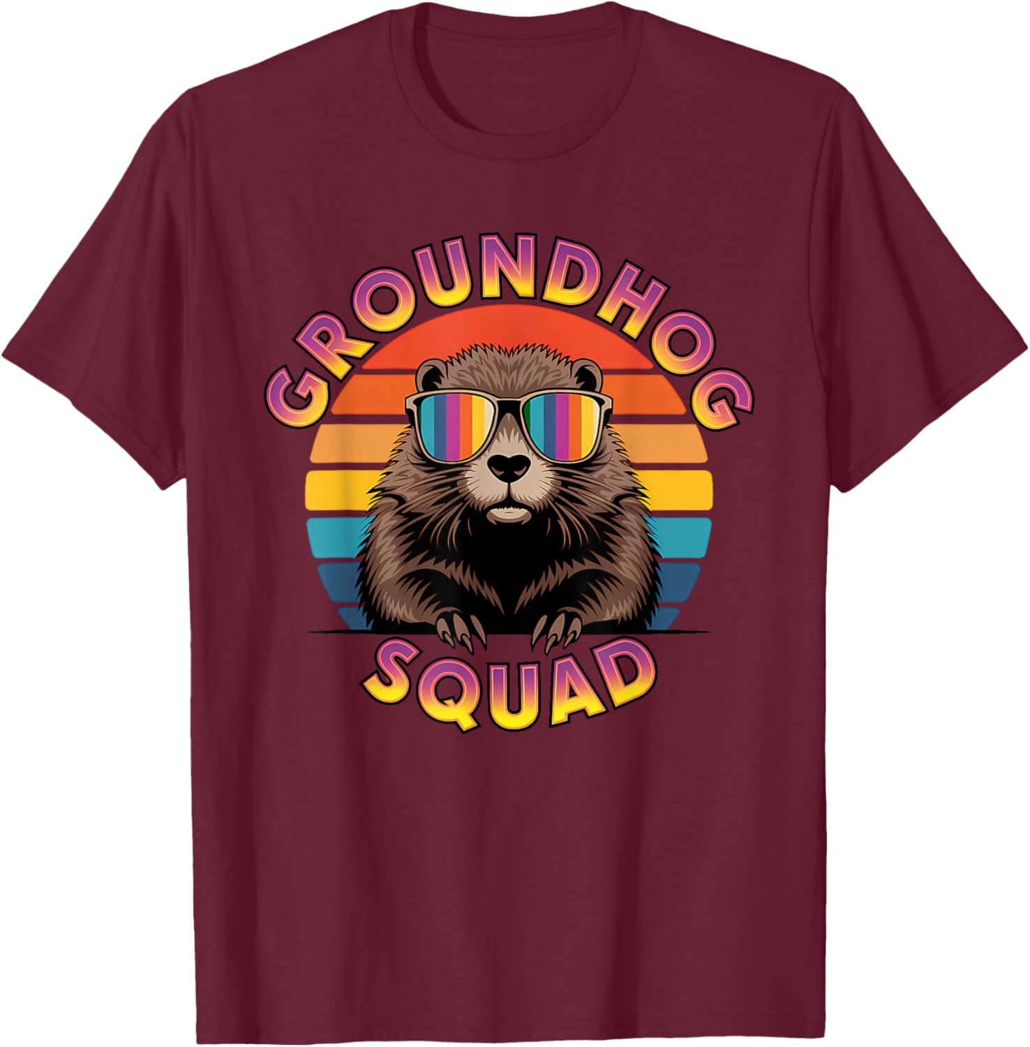 Funny Groundhog Squad Happy Groundhog Day 2025 T-Shirt for All Ages - 23
