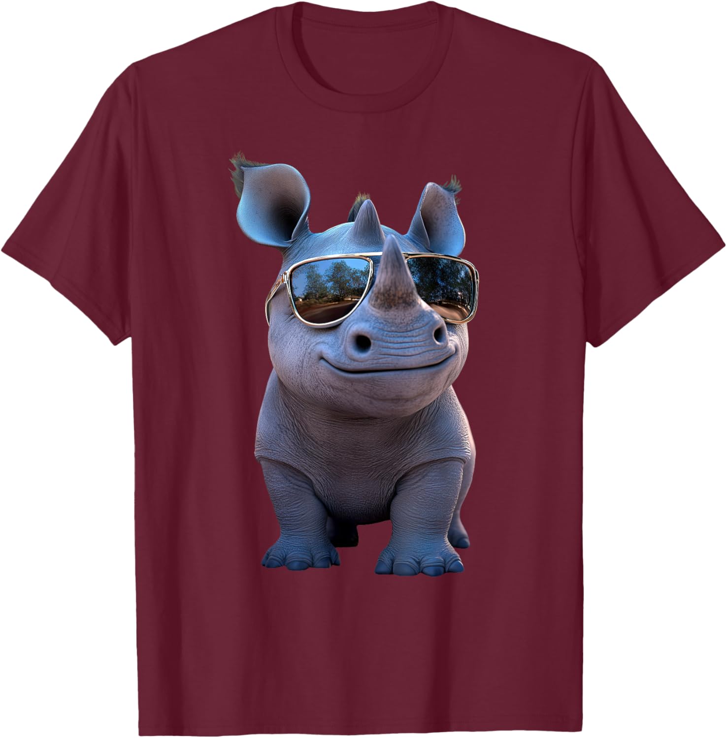 Cute Rhino Safari T-Shirt for Animal Lovers | White Rhinoceros Apparel - 21