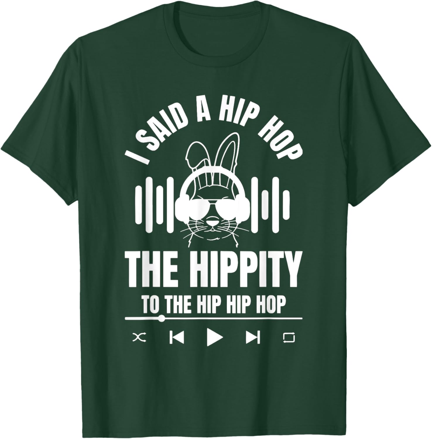 Funny Hip Hop Bunny Easter T-Shirt for Trendy Holiday Style - 14
