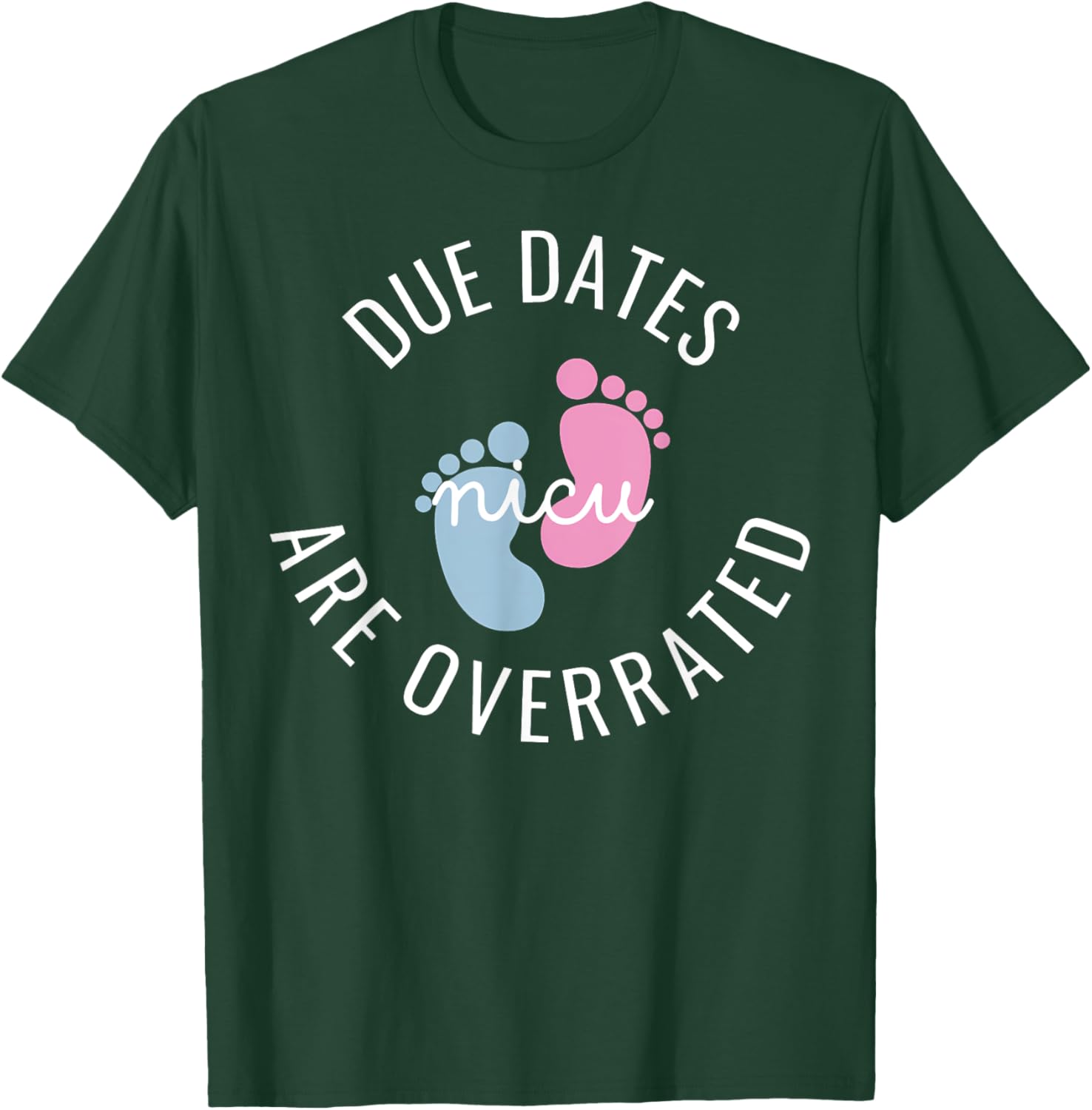 Cute Baby Feet NICU Nurse Squad T-Shirt for Proud Healthcare Heroes - 8