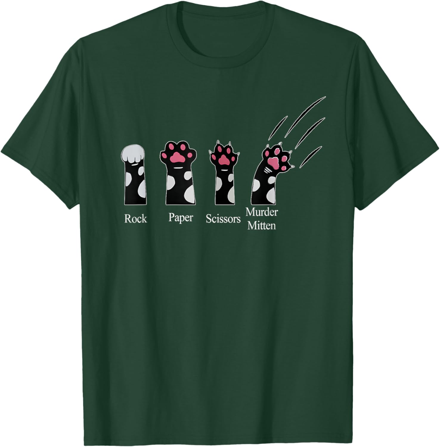 Cute Cats Rock Paper Scissors Murder Mittens Funny T-Shirt for Cat Lovers - 28