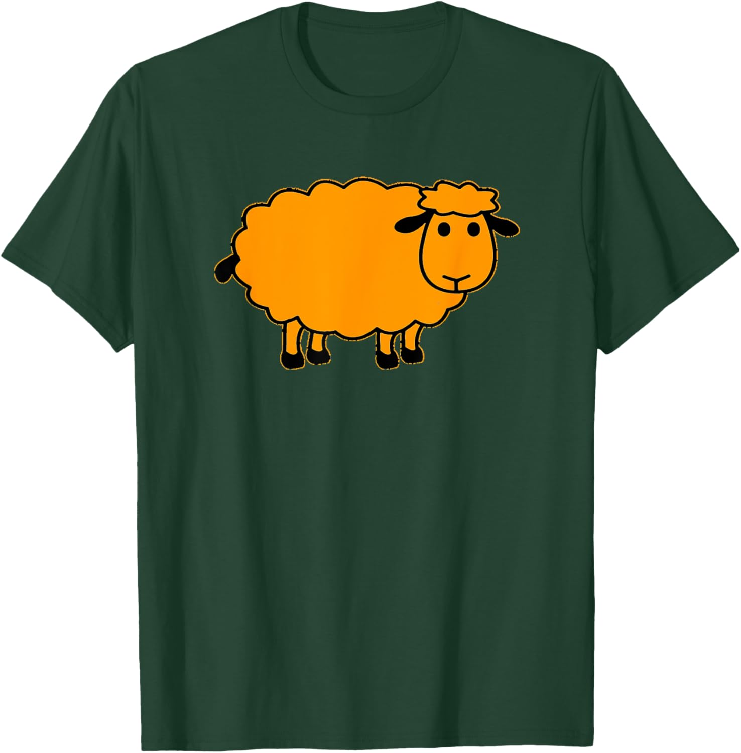 Cute Orange Sheep T-Shirt for Stylish Comfort in Clothing and Accessories - 5