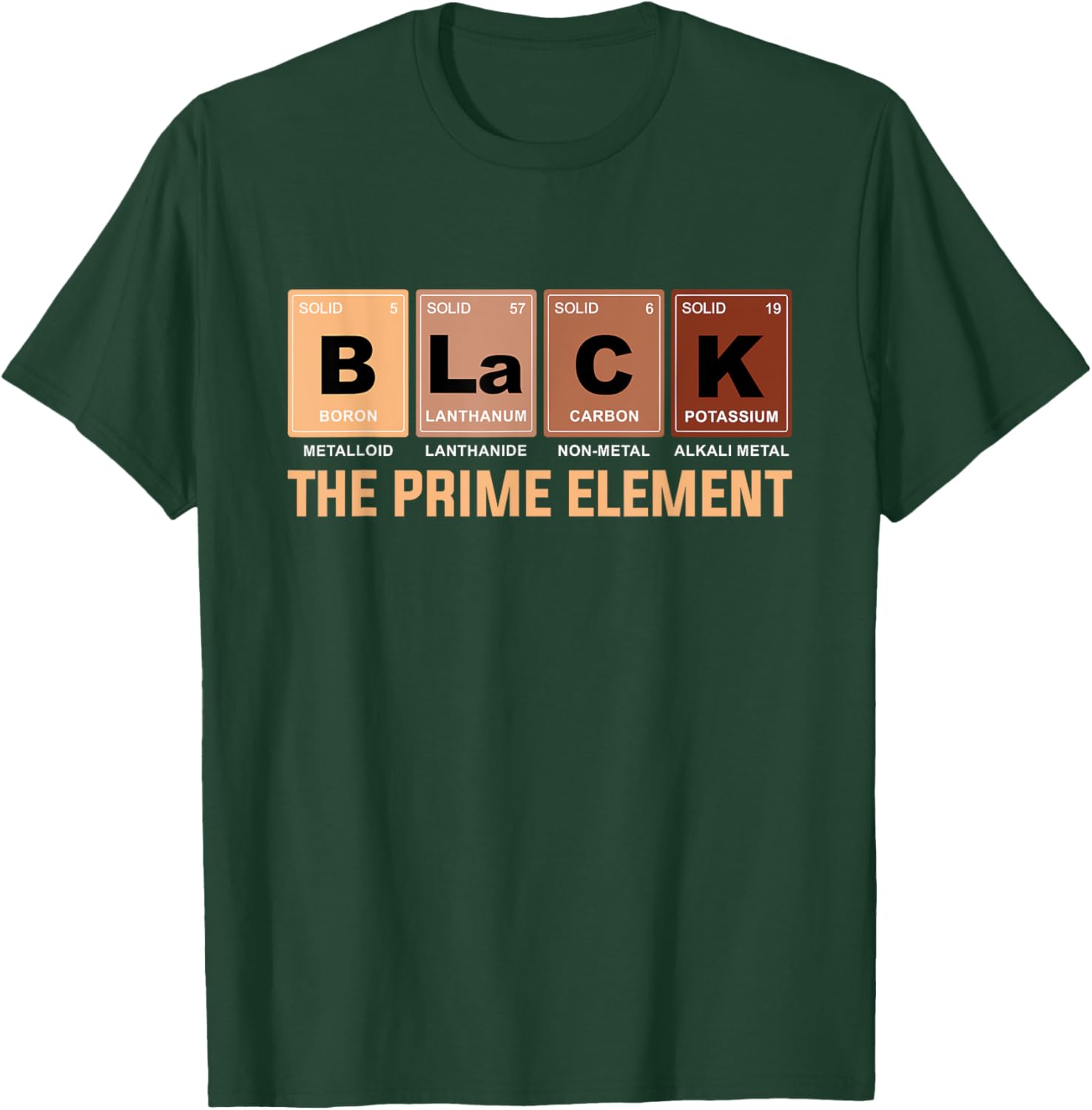 Celebrate Black History Month with the Prime Element Periodic Table T-Shirt - 18