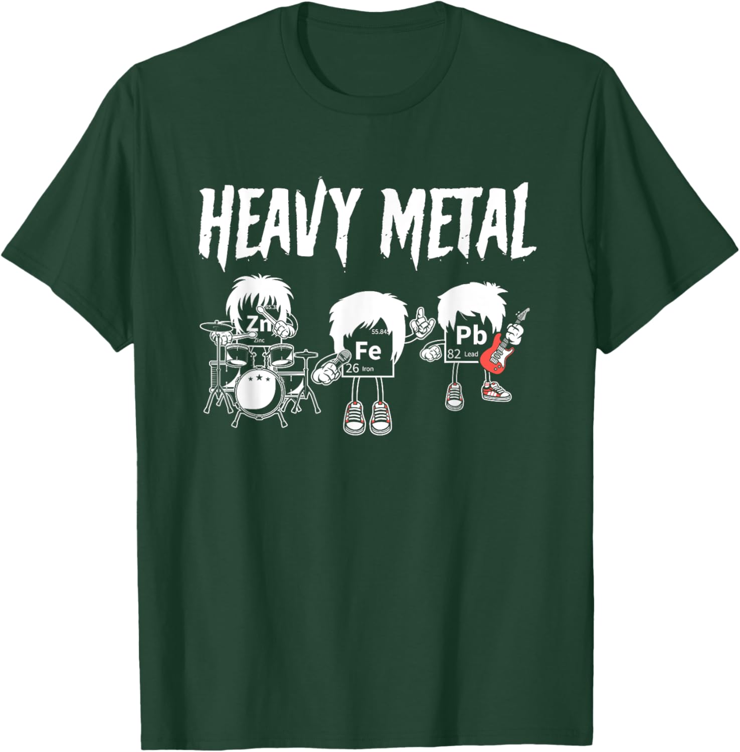 Funny Chemistry T-Shirt with Heavy Metal Music Puns for Science Lovers - 10