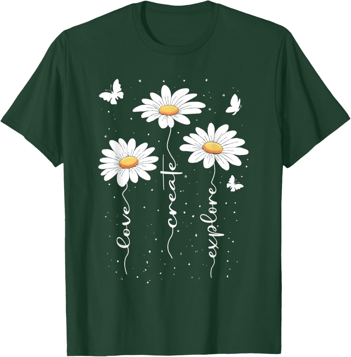 Cute Daisy Floral T-Shirt for Nature Lovers - Inspirational Flower Design - 22