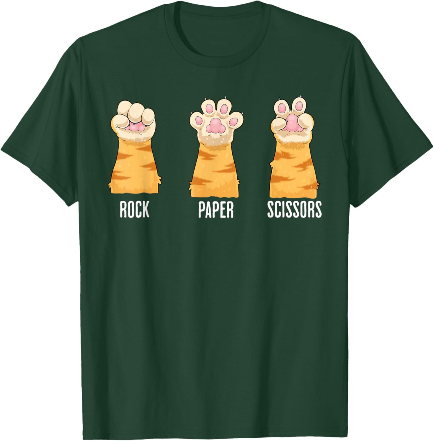 Funny Cat Paws Rock Paper Scissors T-Shirt for Kids and Adults - 19