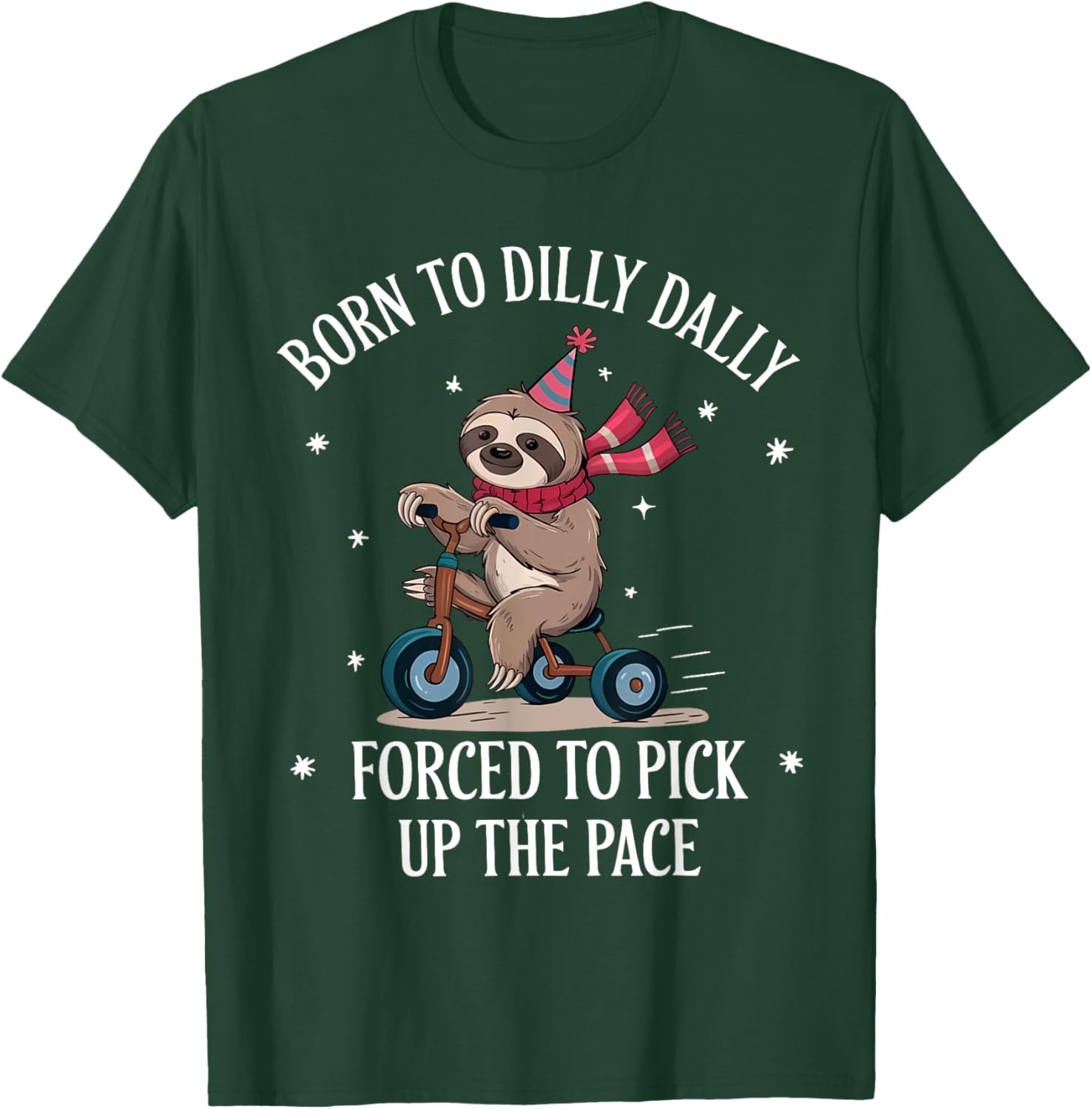Cute Sloth T-Shirt Born To Dilly Dally Perfect for Relaxed Days - 22