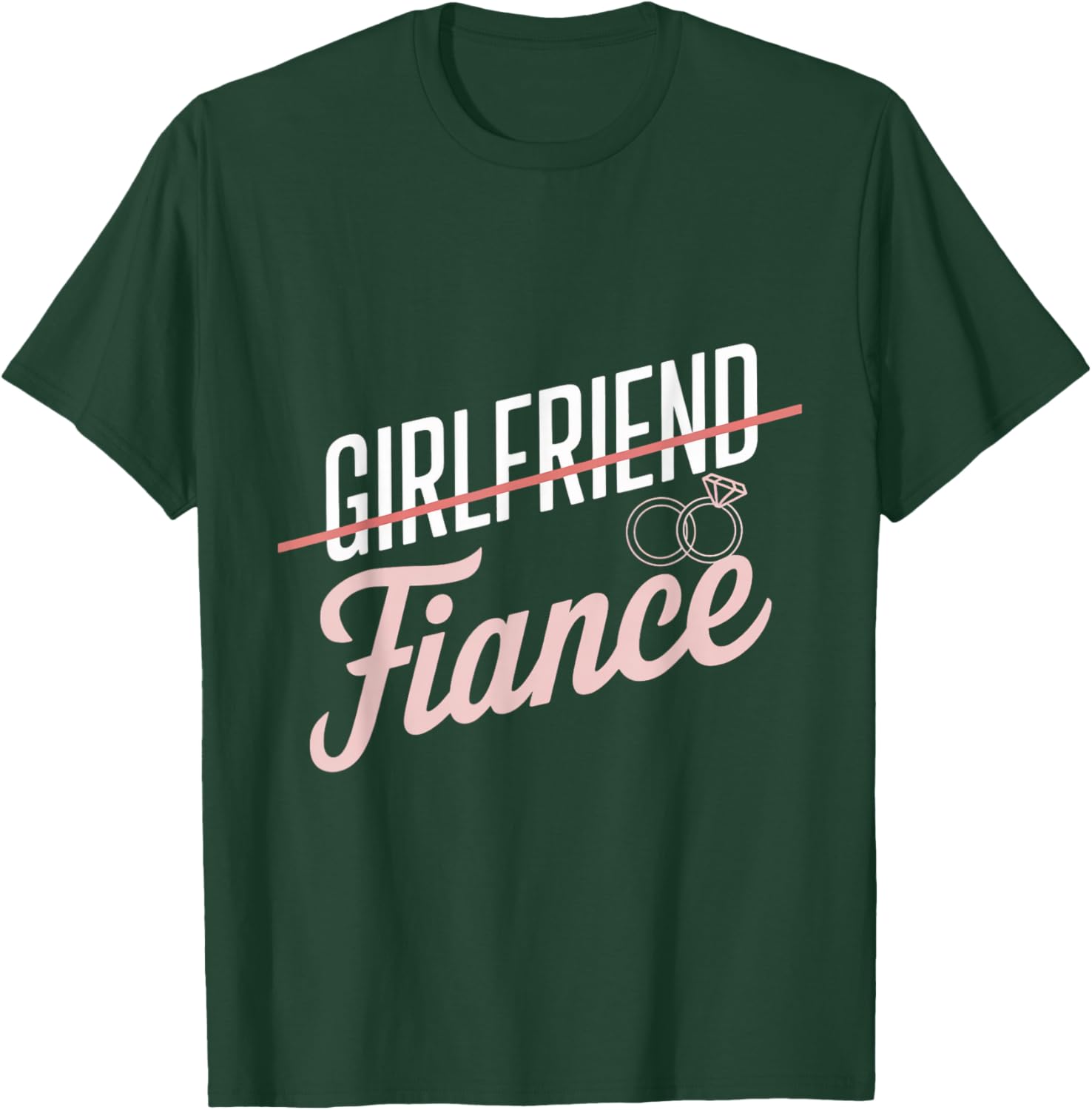 Cute Couples Engagement T-Shirt for Girlfriends Fiancés and Wives - 2