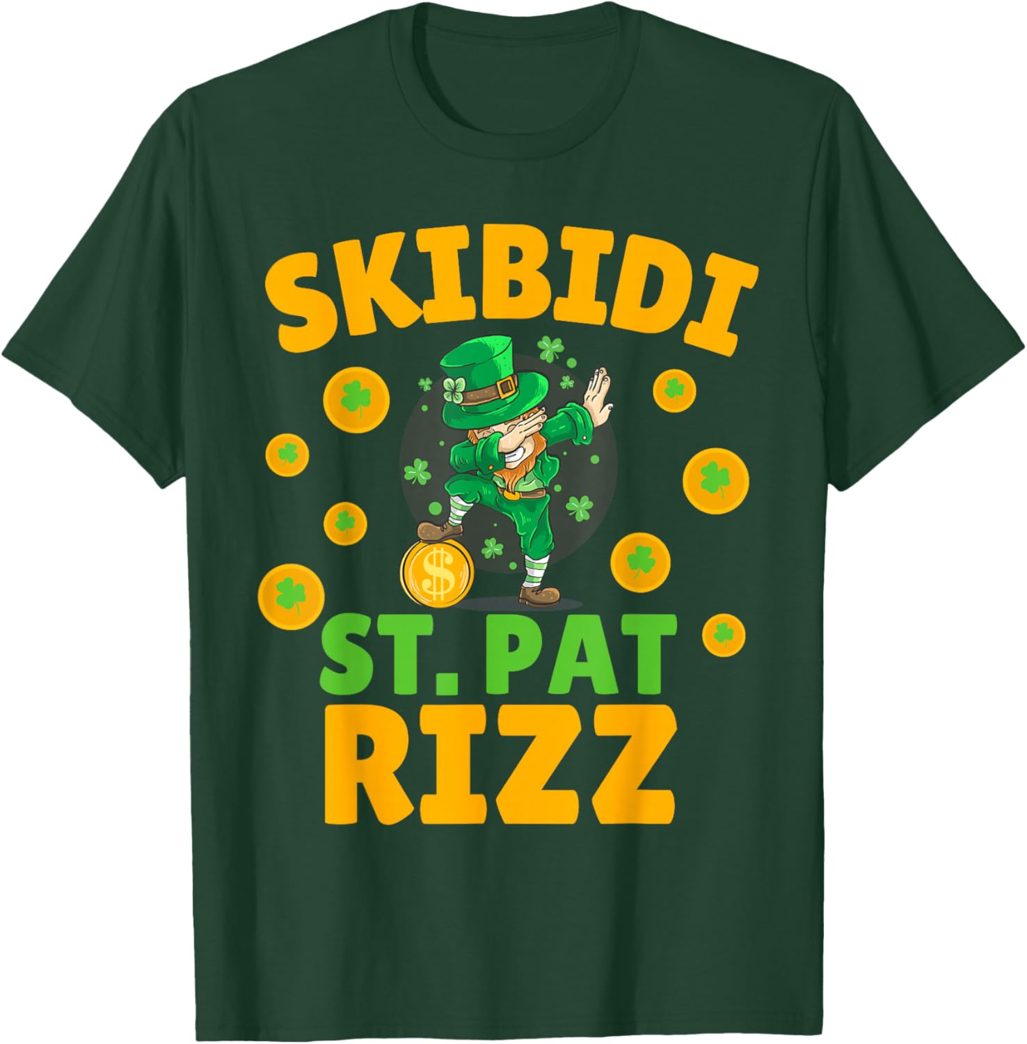 Funny St Patrick's Day Irish Skibidi Rizz T-Shirt for Festive Style - 19